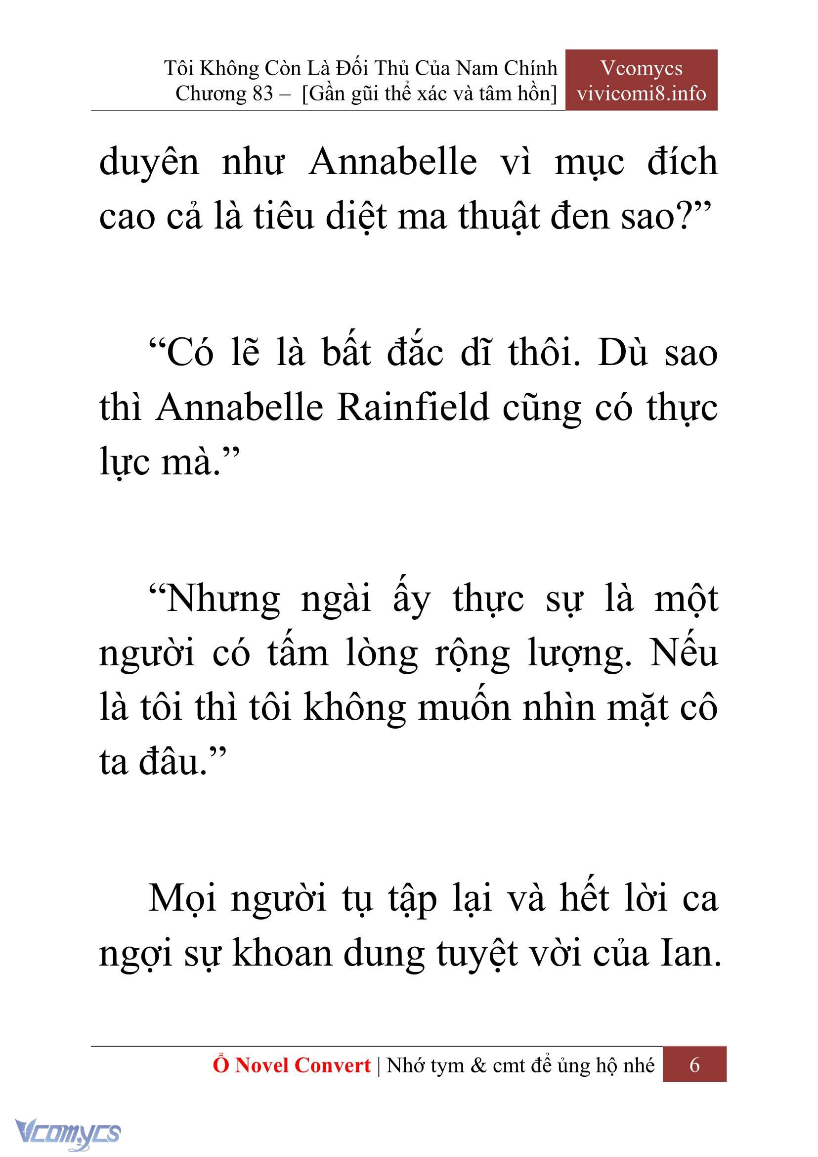 [Novel] Tôi Không Còn Là Đối Thủ Của Nam Chính Chap 83 - Trang 2