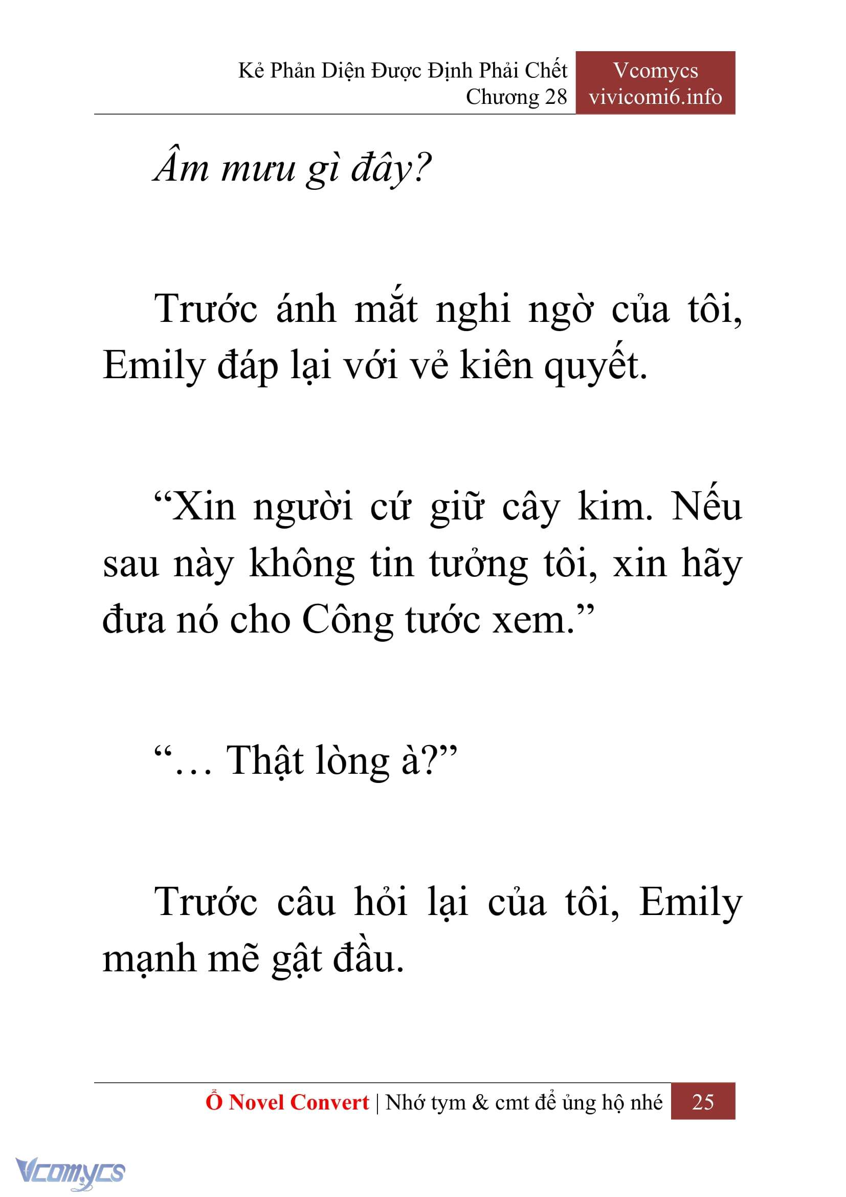 [Novel] Kẻ Phản Diện Được Định Phải Chết Chap 28 - Trang 2