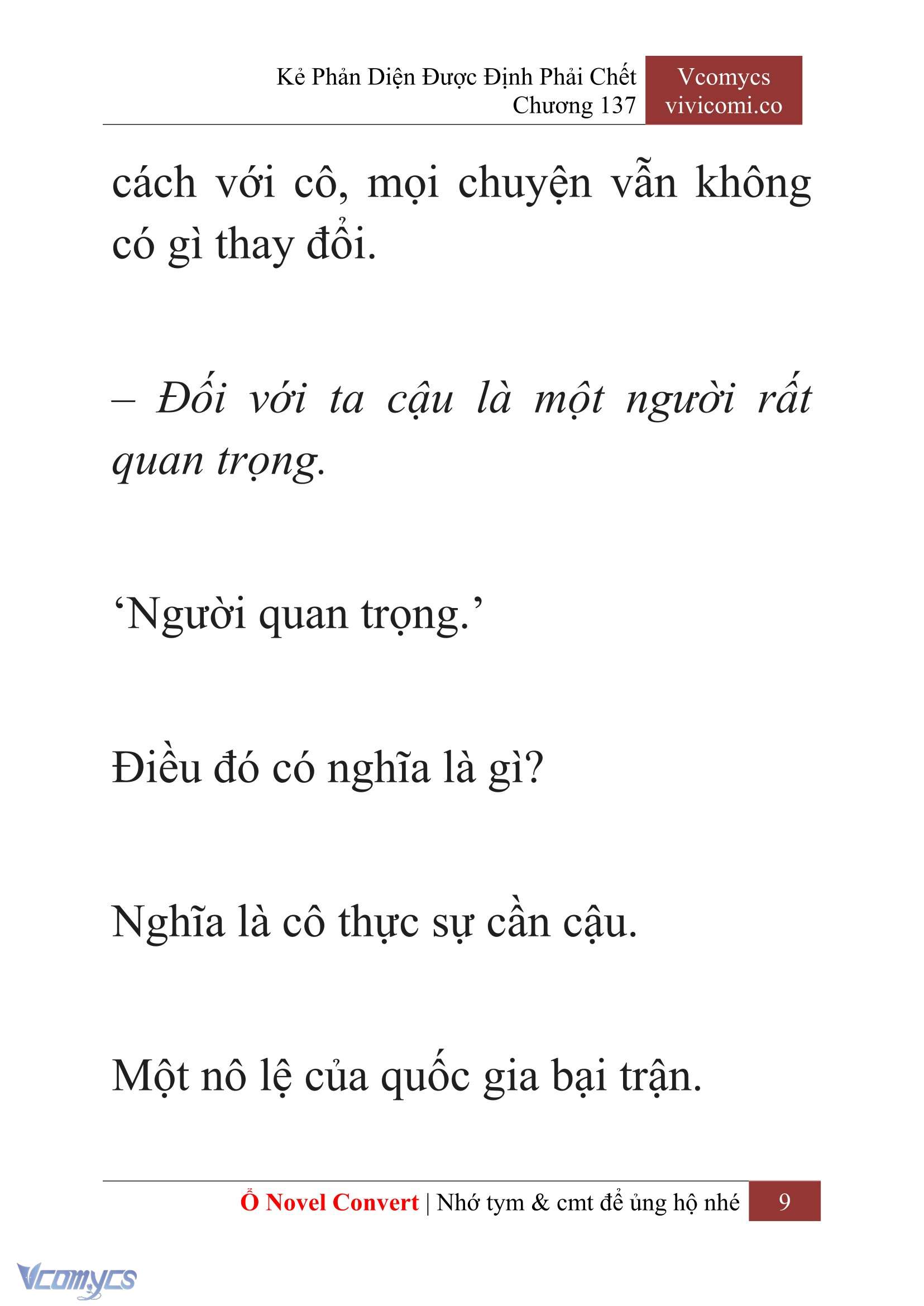 [Novel] Kẻ Phản Diện Được Định Phải Chết Chap 137 - Trang 2