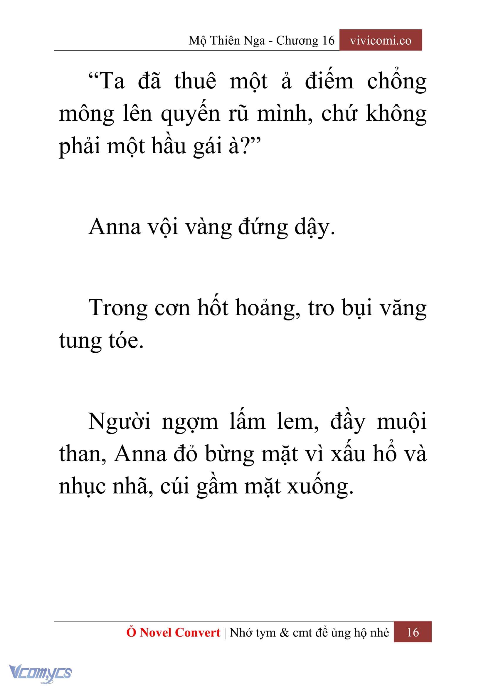[Novel] Mộ Thiên Nga Chap 16 - Trang 2
