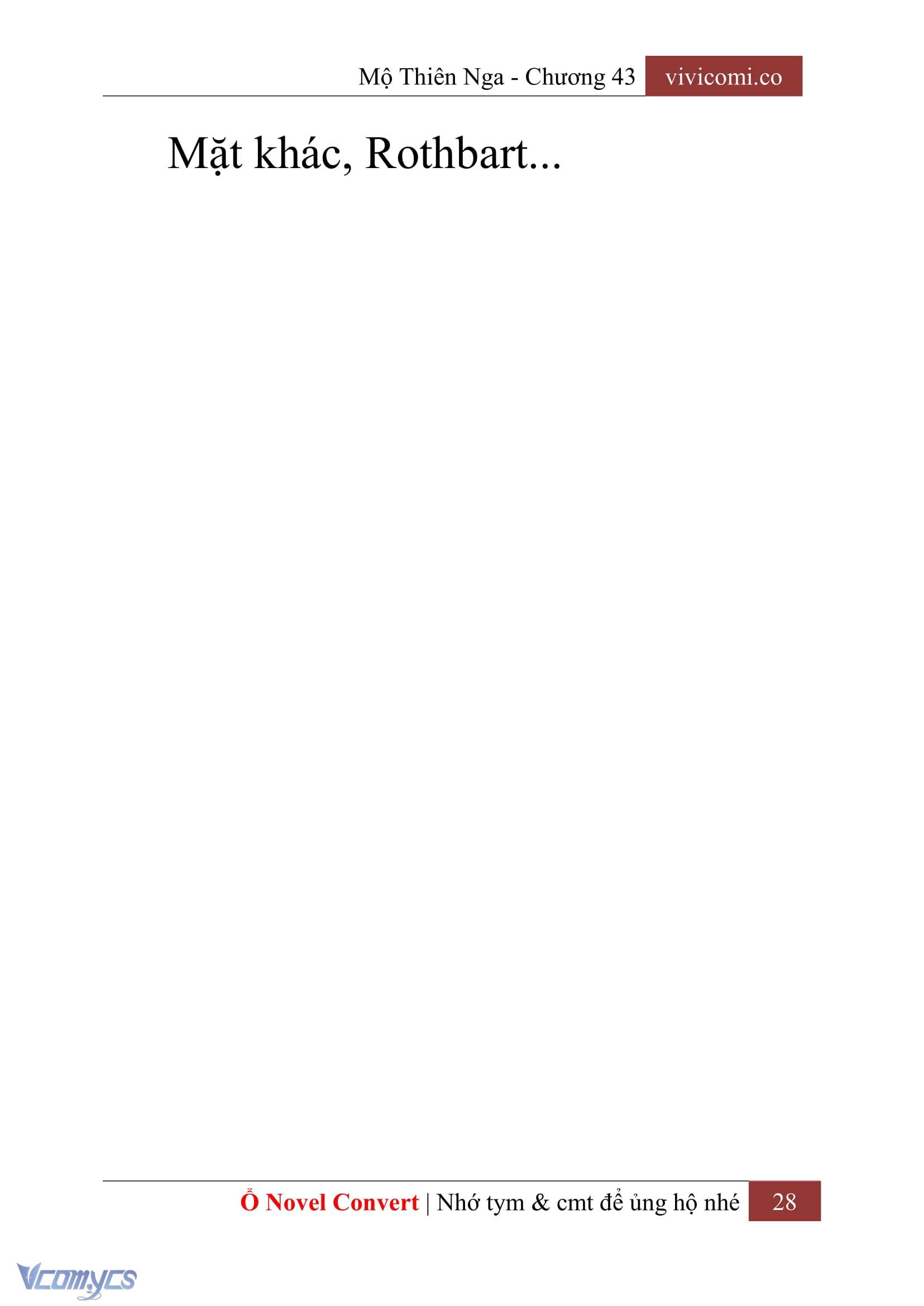 [Novel] Mộ Thiên Nga Chap 43 - Trang 2