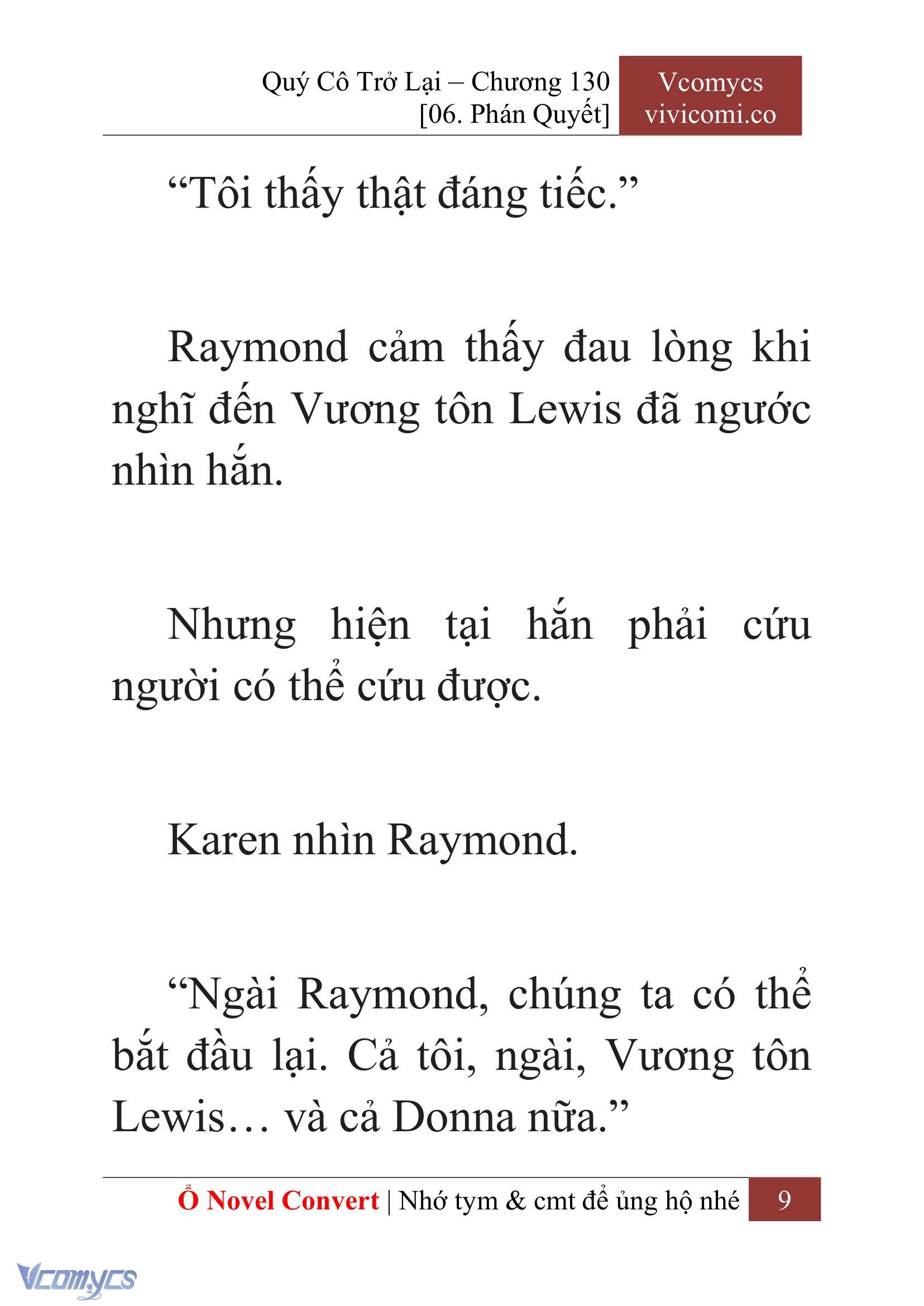 [Novel] Quý Cô Trở Lại Chap 130 - Trang 2