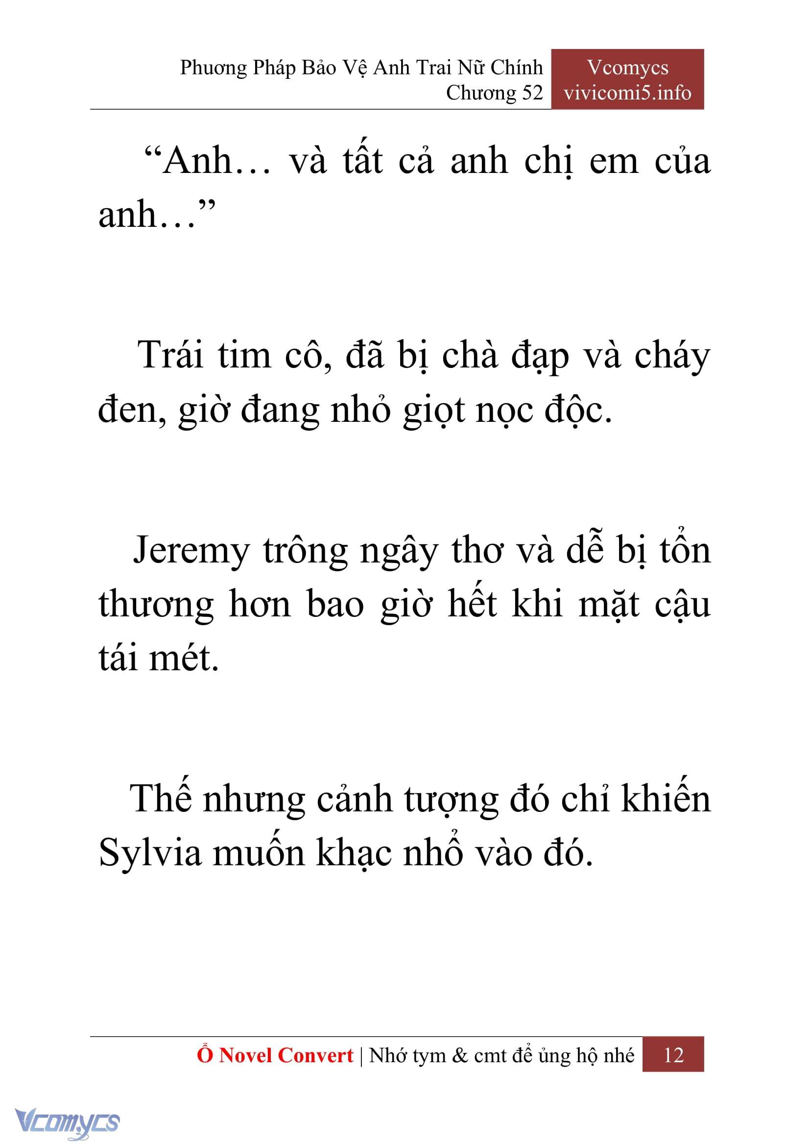 [Novel] Phương Pháp Bảo Vệ Anh Trai Nữ Chính Chap 52 - Trang 2