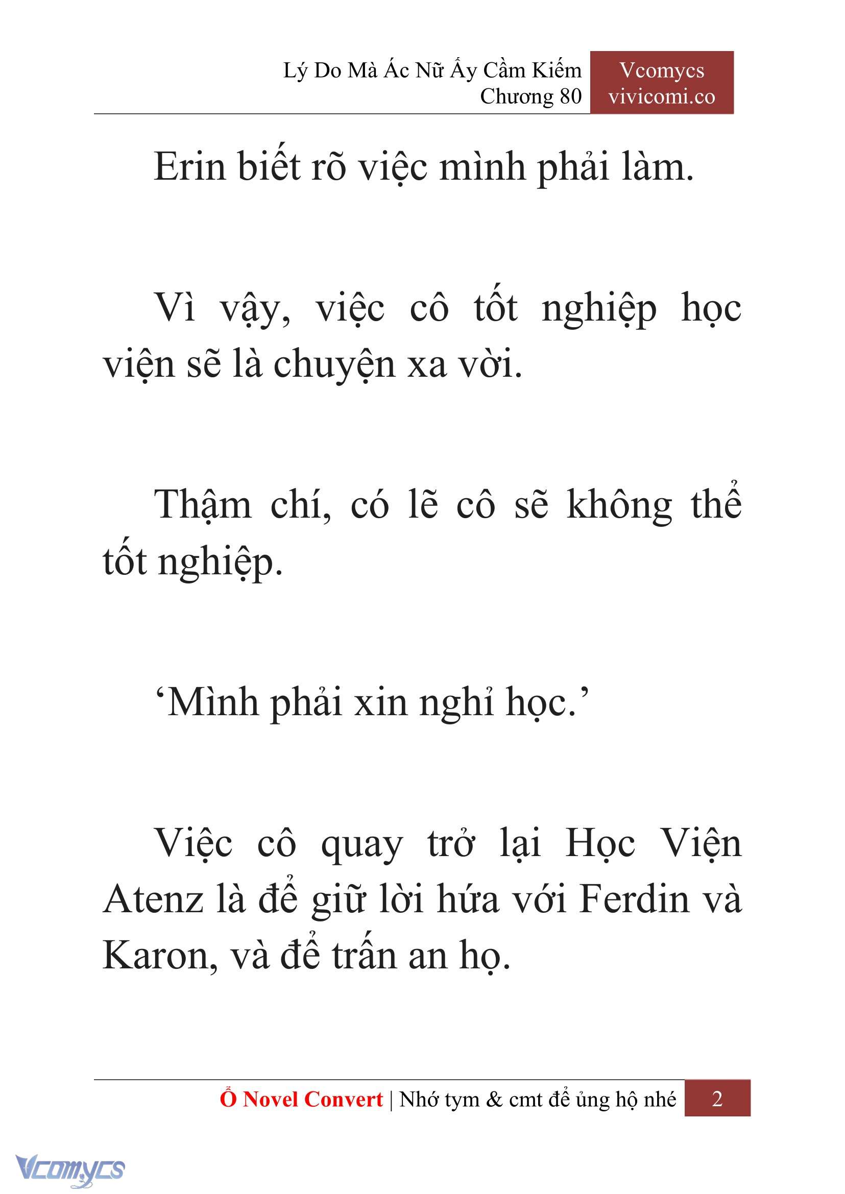 [Novel] Lý Do Mà Ác Nữ Ấy Cầm Kiếm Chap 80 - Next Chap 81