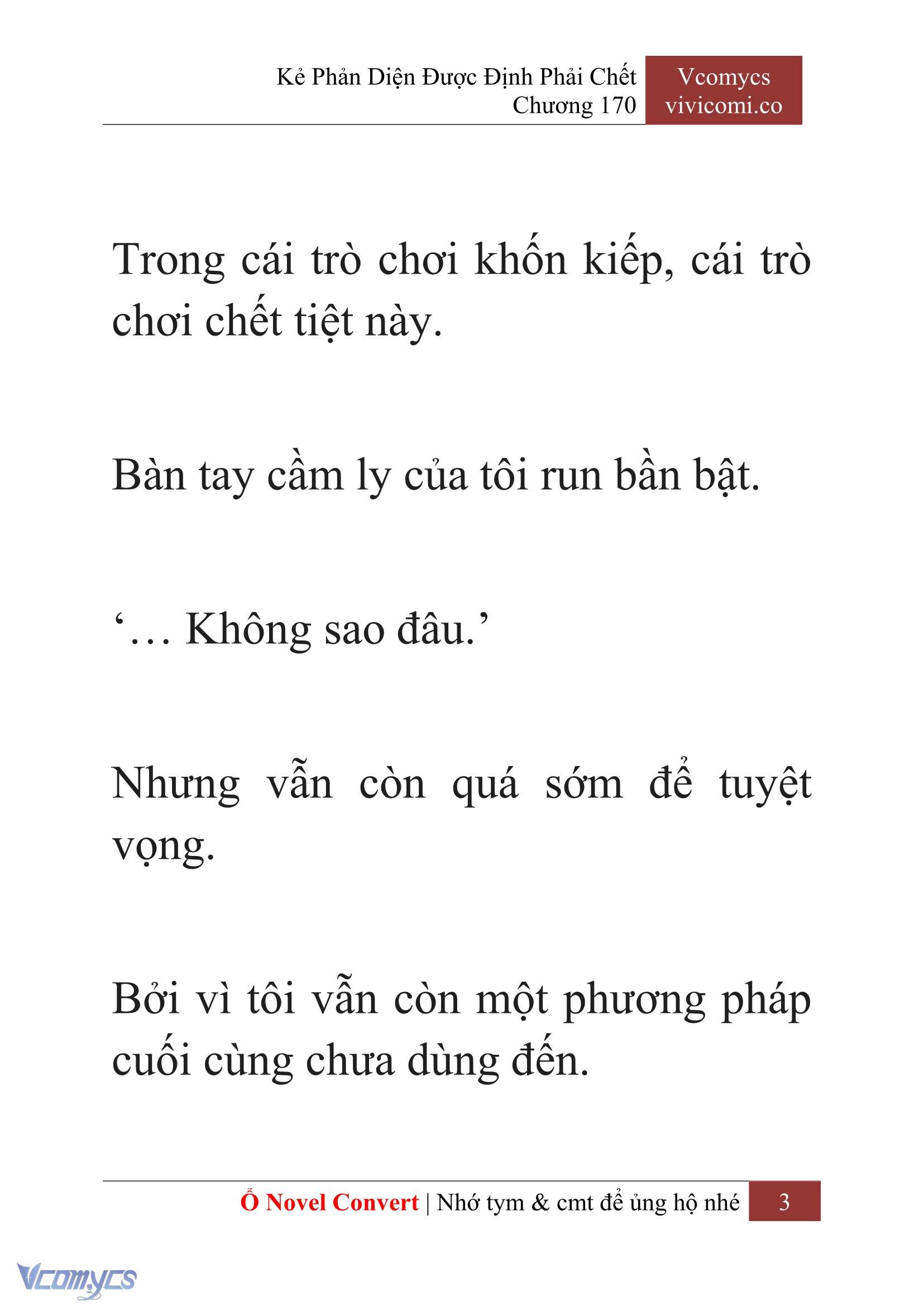 [Novel] Kẻ Phản Diện Được Định Phải Chết Chap 170 - Trang 2