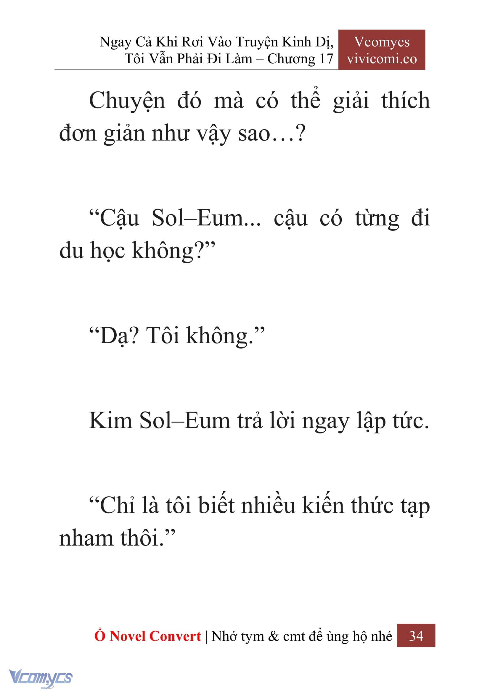 [Novel] Ngay Cả Khi Rơi Vào Truyện Kinh Dị, Tôi Vẫn Phải Đi Làm Chap 17 - Trang 2