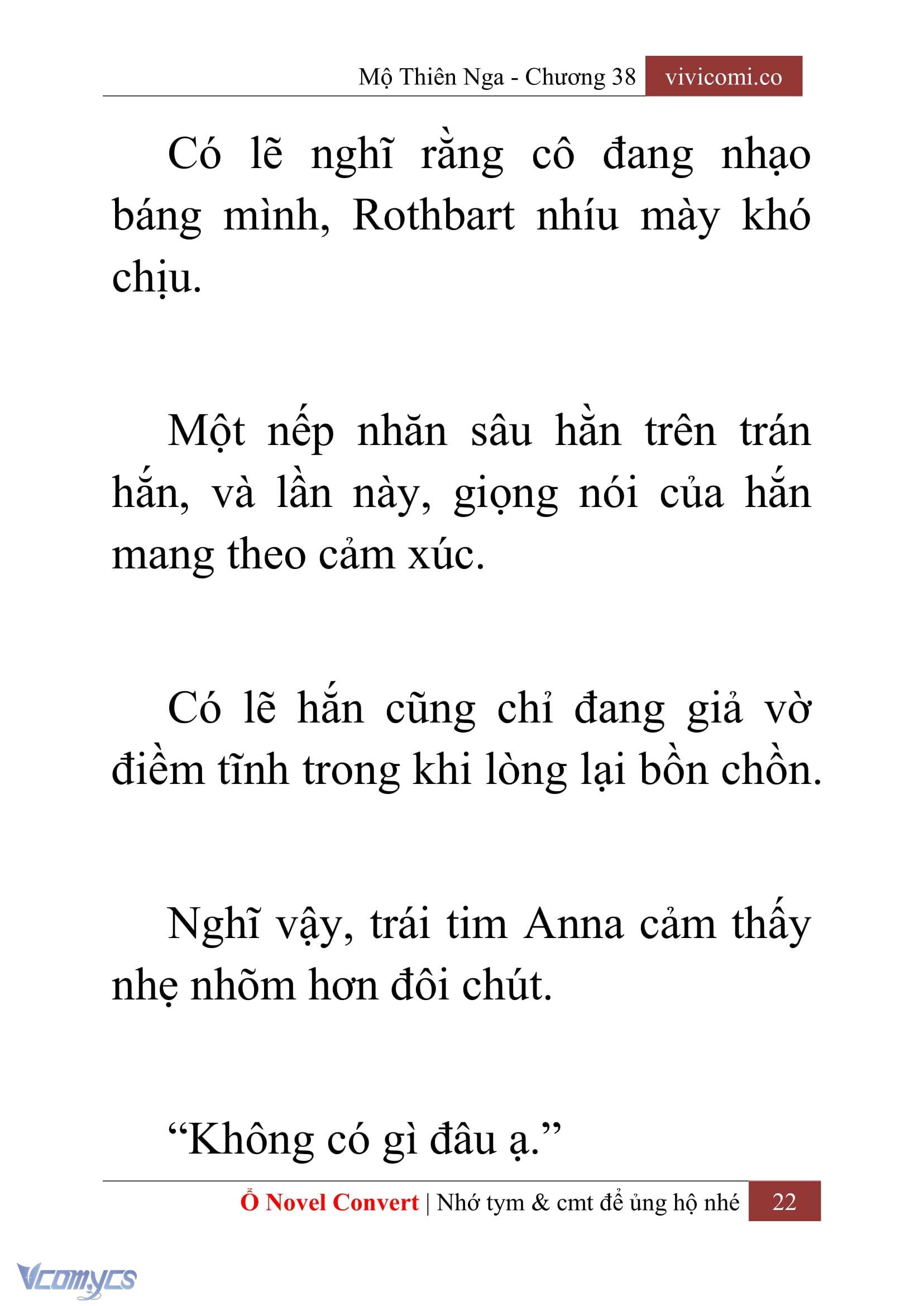 [Novel] Mộ Thiên Nga Chap 38 - Next Chap 39