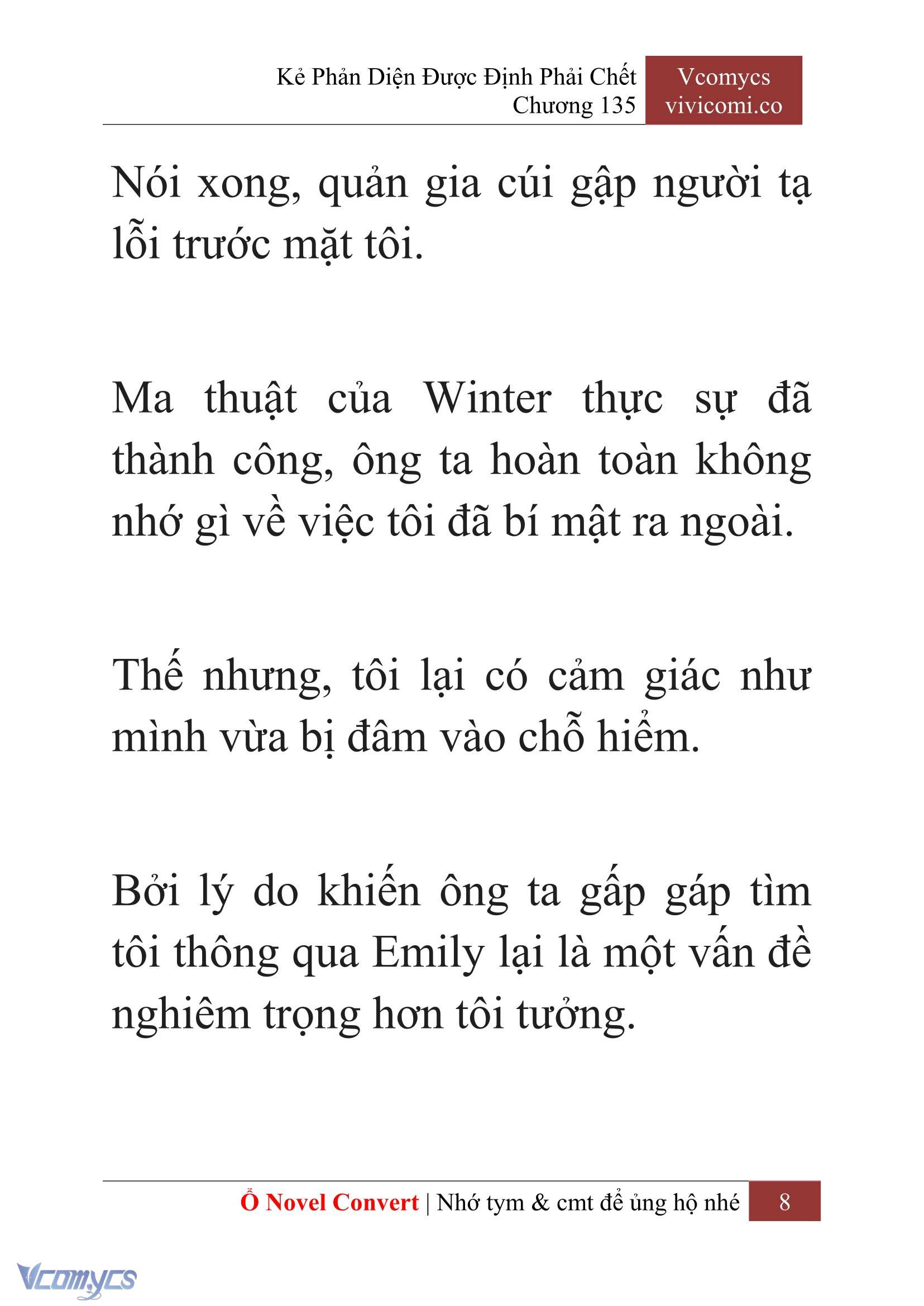[Novel] Kẻ Phản Diện Được Định Phải Chết Chap 135 - Trang 2