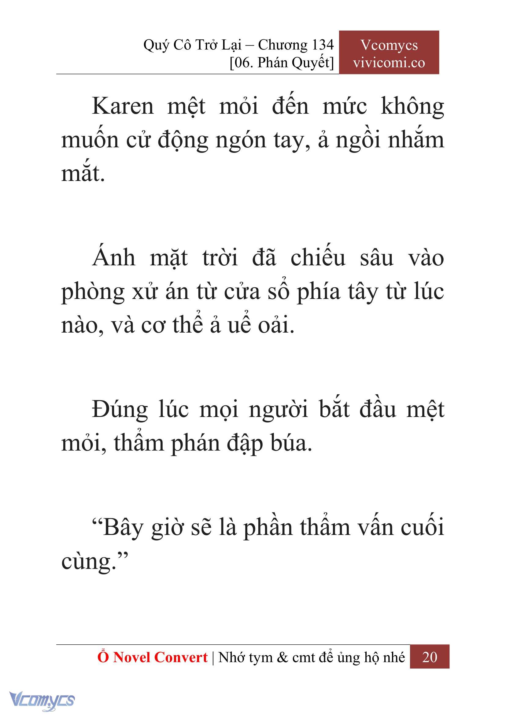 [Novel] Quý Cô Trở Lại Chap 134 - Trang 2