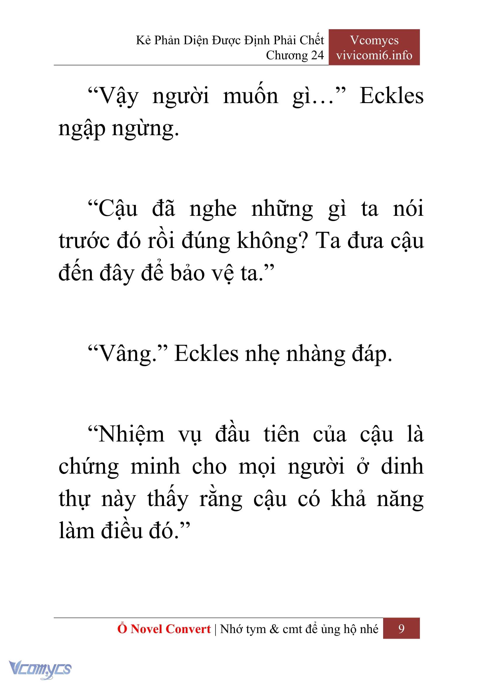 [Novel] Kẻ Phản Diện Được Định Phải Chết Chap 24 - Trang 2
