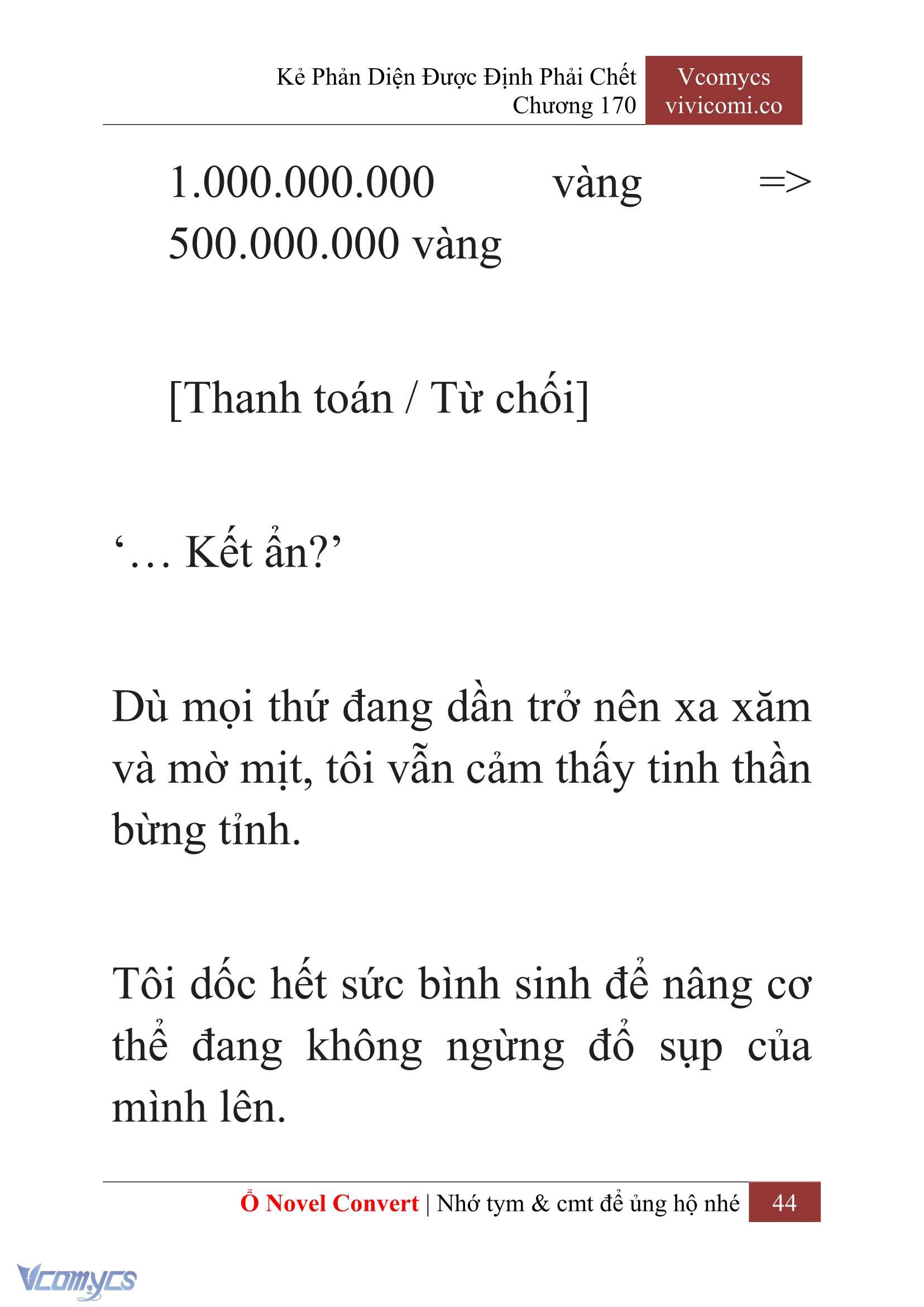 [Novel] Kẻ Phản Diện Được Định Phải Chết Chap 170 - Trang 2