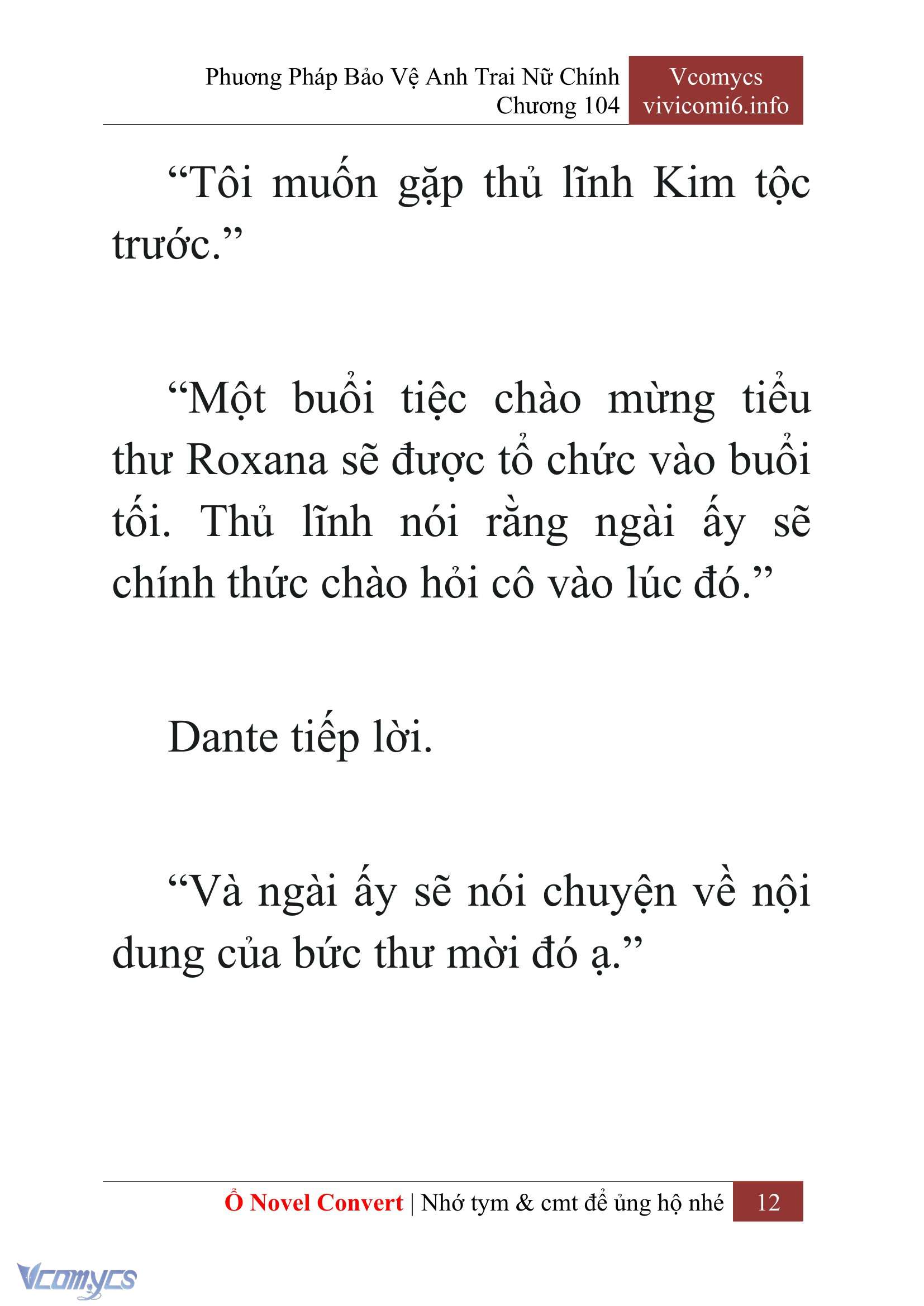 [Novel] Phương Pháp Bảo Vệ Anh Trai Nữ Chính Chap 104 - Next Chap 105