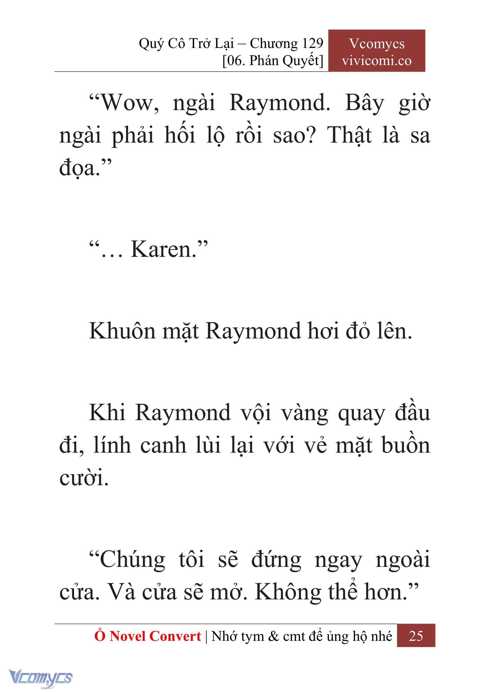 [Novel] Quý Cô Trở Lại Chap 129 - Next Chap 130