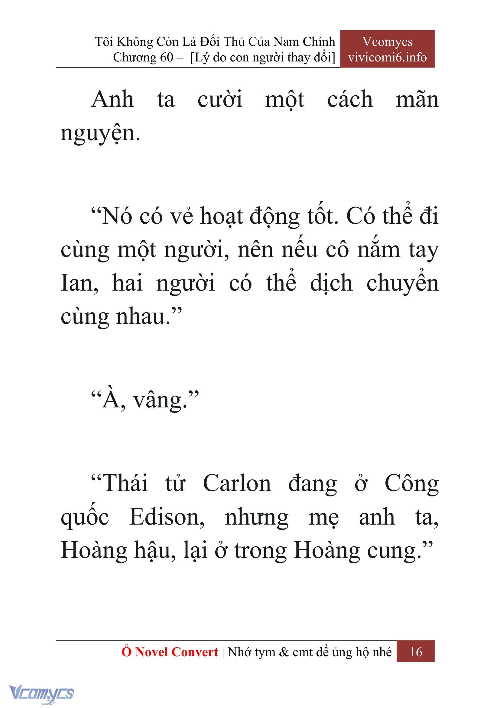 [Novel] Tôi Không Còn Là Đối Thủ Của Nam Chính Chap 60 - Trang 2