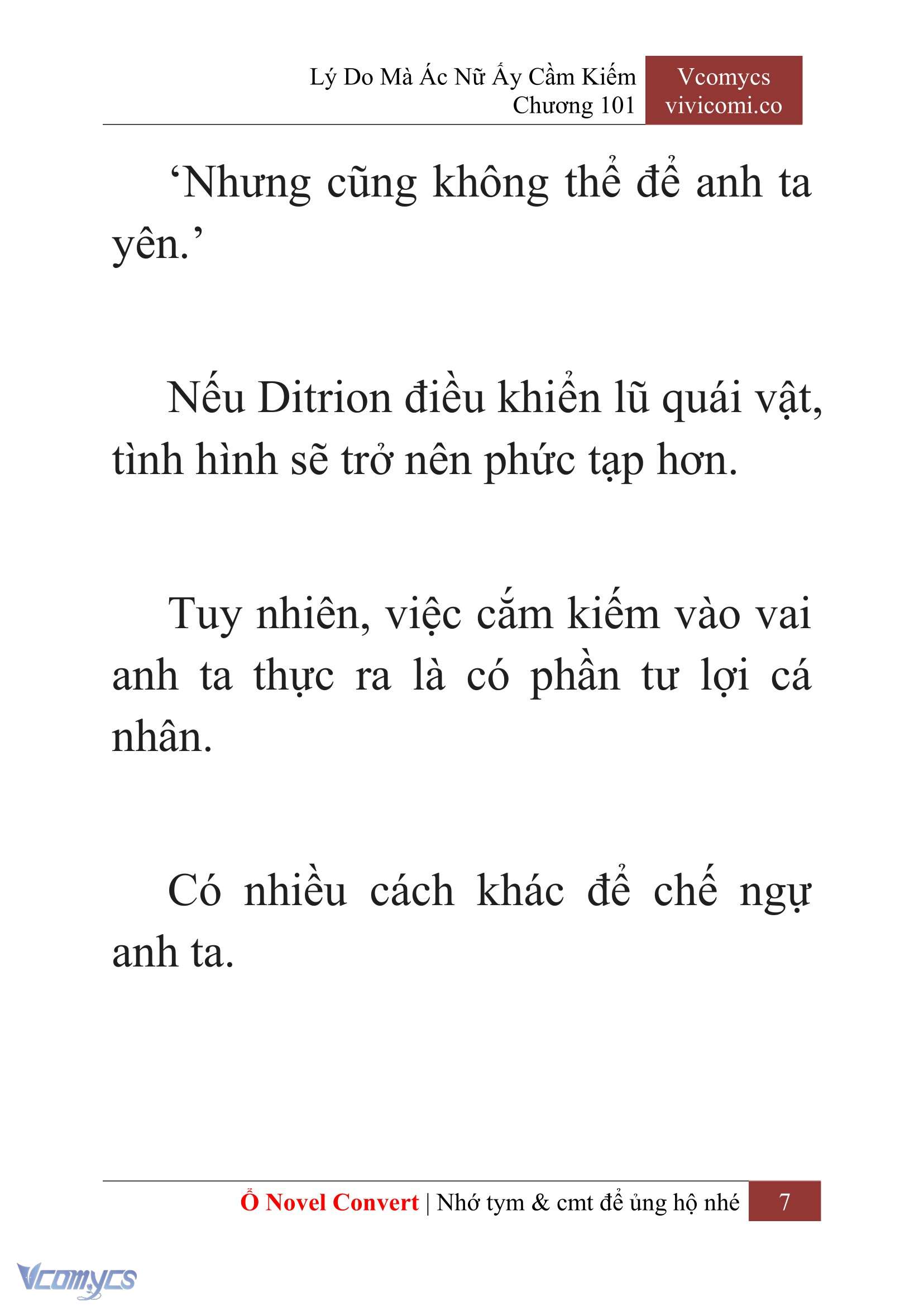 [Novel] Lý Do Mà Ác Nữ Ấy Cầm Kiếm Chap 101 - Next Chap 102