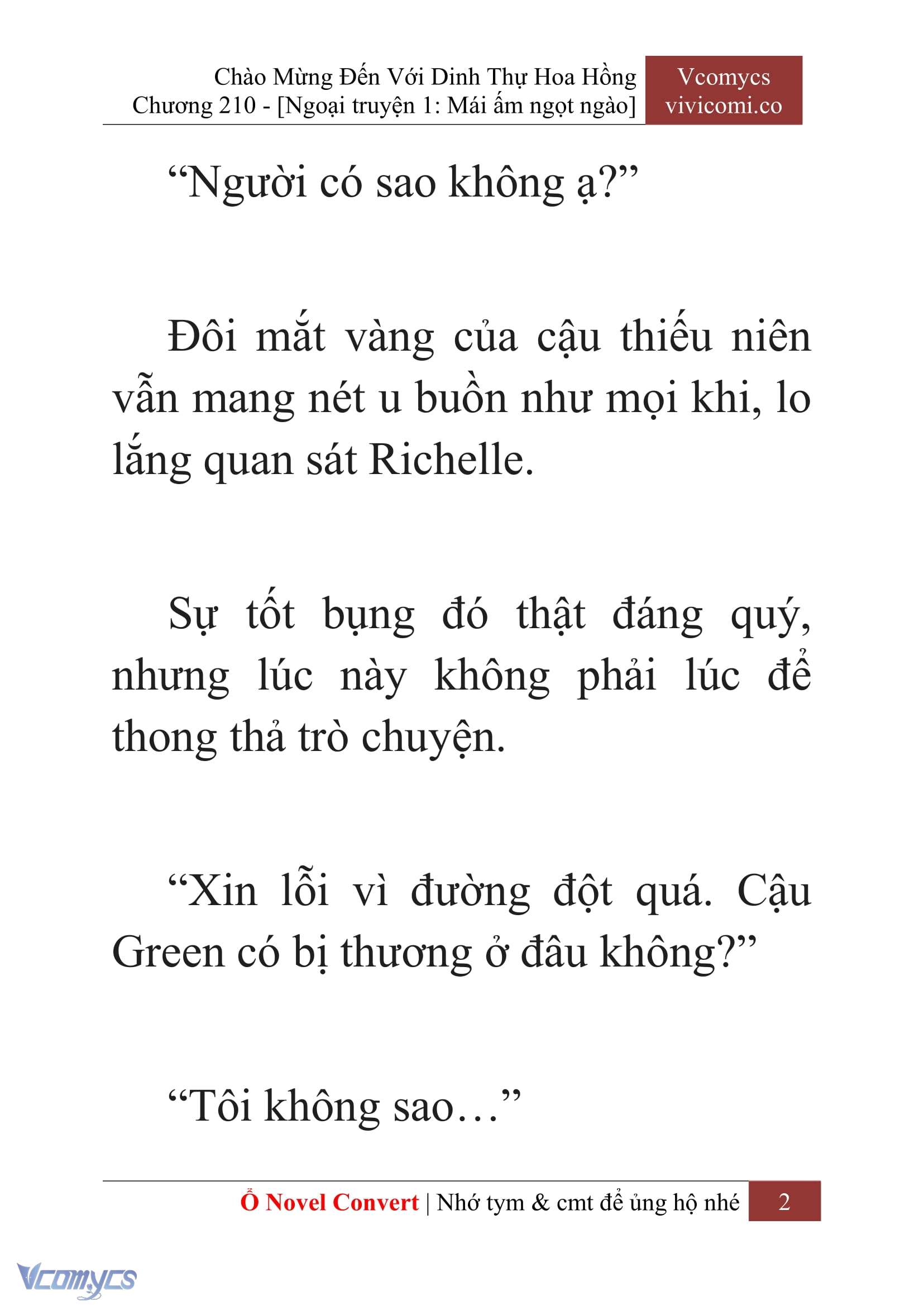 [Novel] Chào Mừng Đến Với Dinh Thự Hoa Hồng Chap 210 - Trang 2