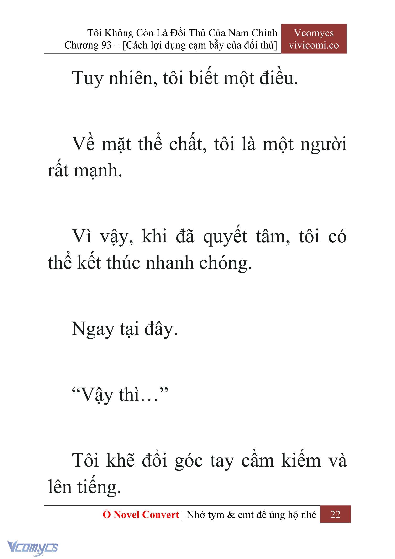 [Novel] Tôi Không Còn Là Đối Thủ Của Nam Chính Chap 93 - Trang 2