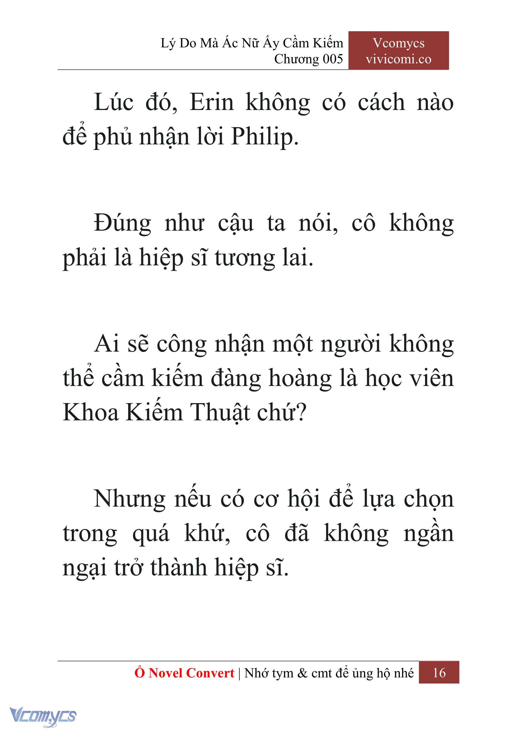 [Novel] Lý Do Mà Ác Nữ Ấy Cầm Kiếm Chap 5 - Next Chap 6