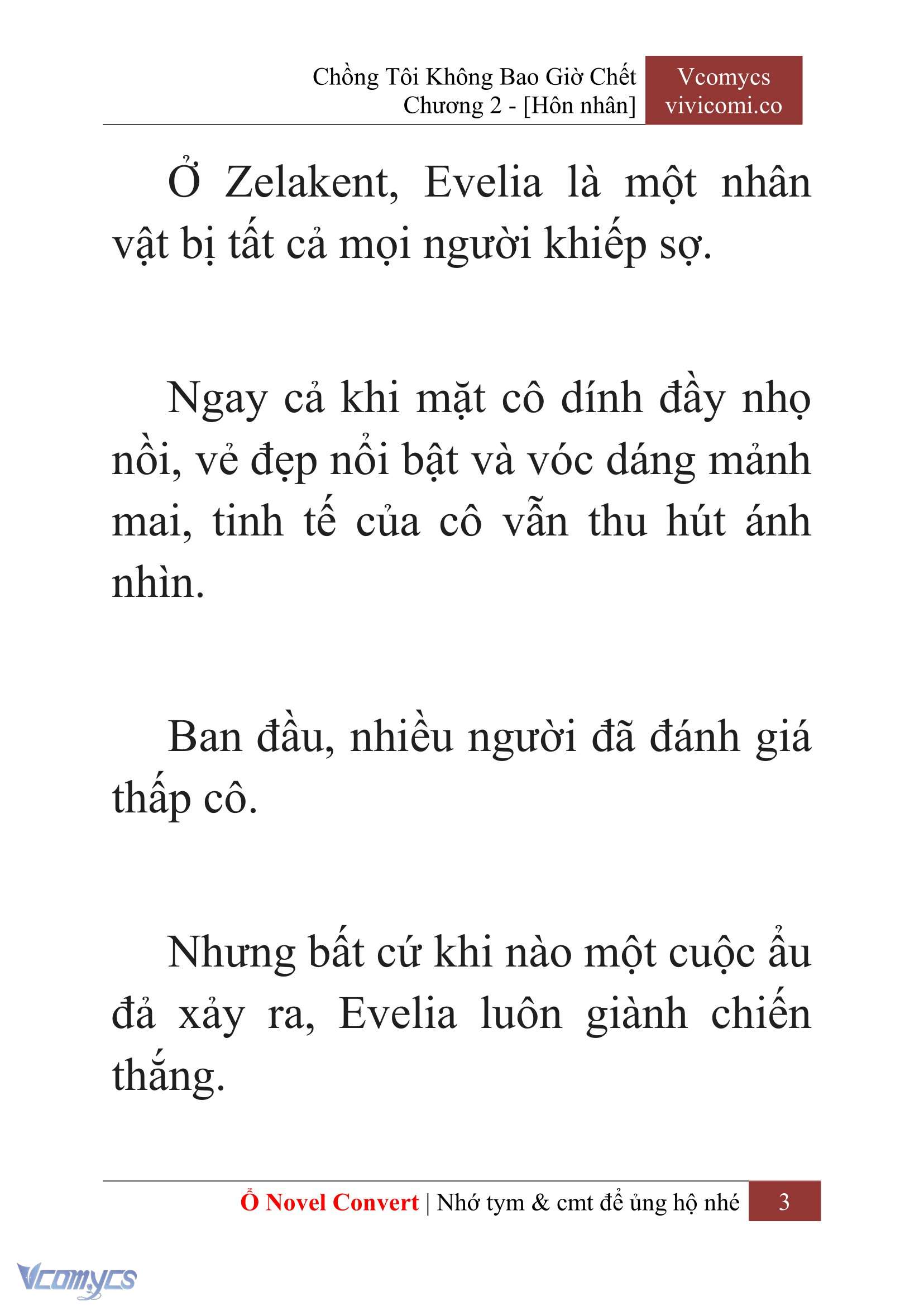 [Novel] Chồng Tôi Không Bao Giờ Chết Chap 2 - Next Chap 3