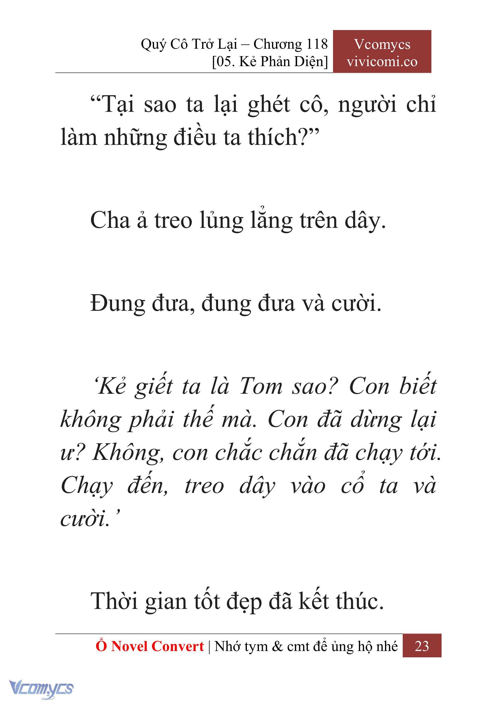[Novel] Quý Cô Trở Lại Chap 118 - Next Chap 119