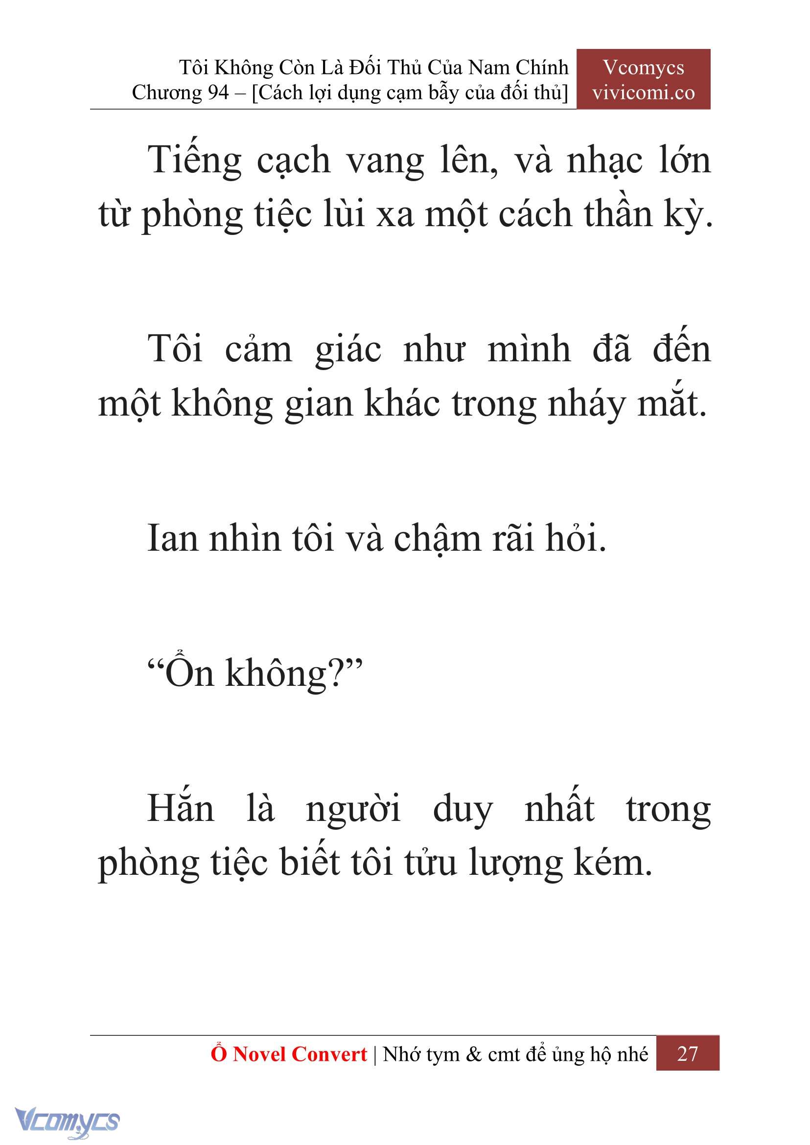 [Novel] Tôi Không Còn Là Đối Thủ Của Nam Chính Chap 94 - Trang 2