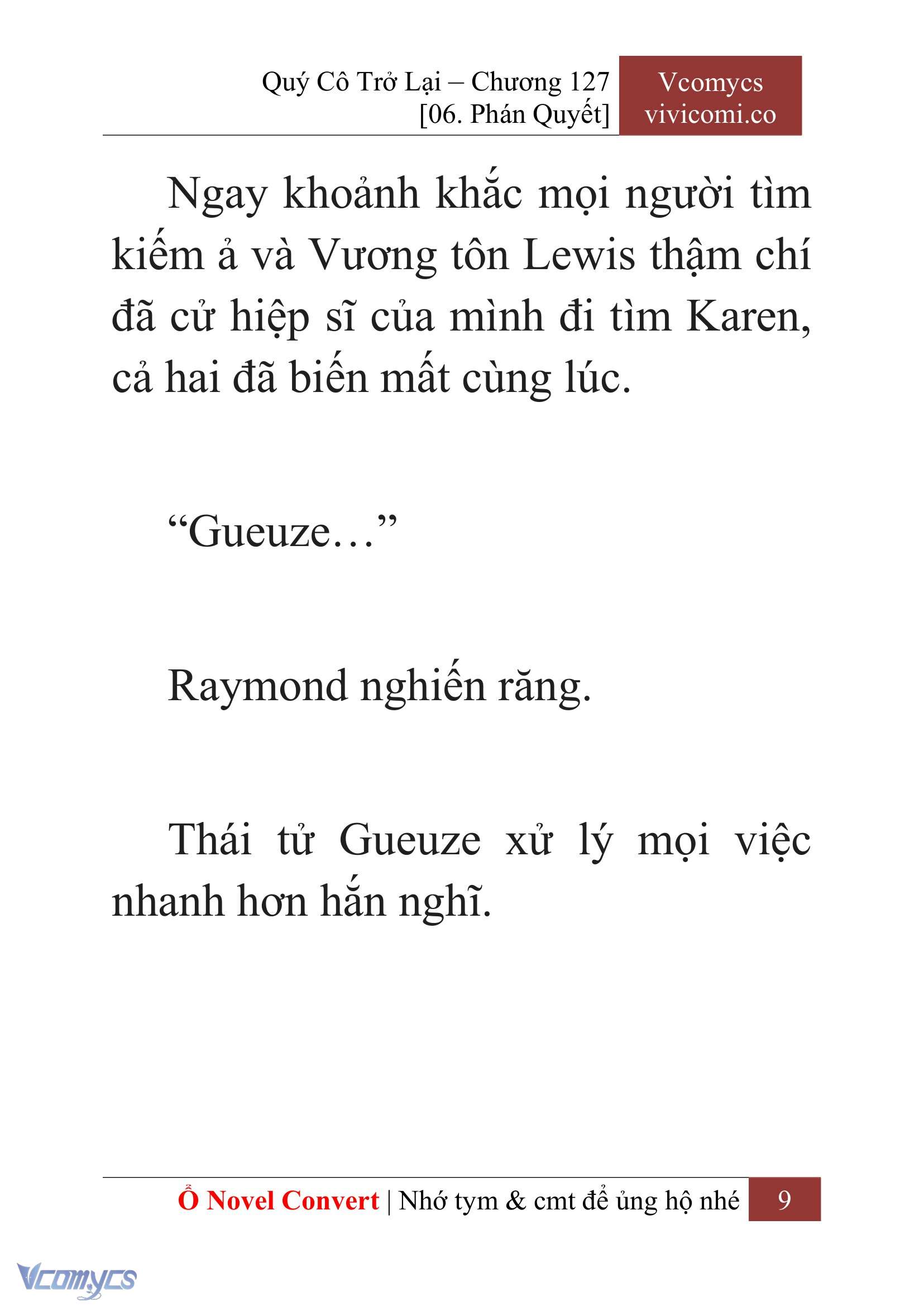 [Novel] Quý Cô Trở Lại Chap 127 - Trang 2