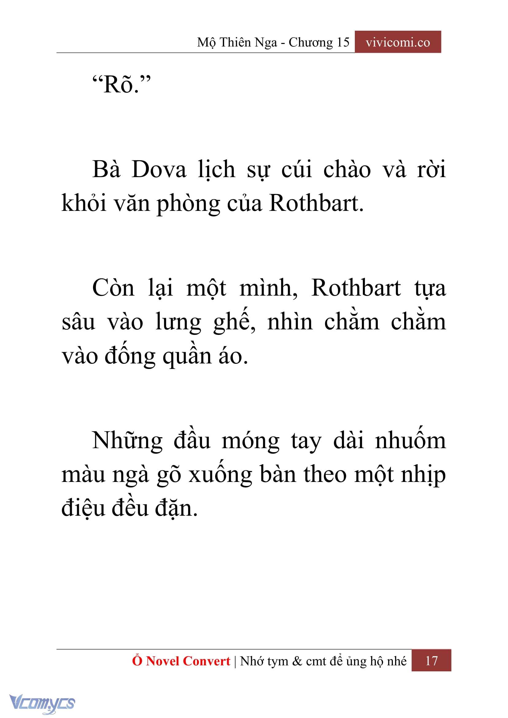 [Novel] Mộ Thiên Nga Chap 15 - Next Chap 16