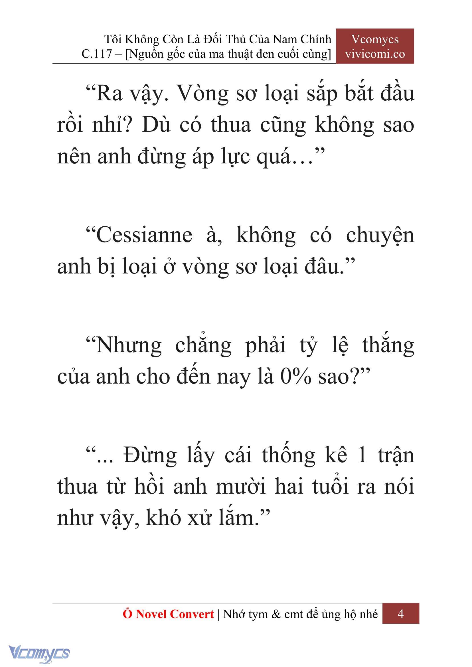 [Novel] Tôi Không Còn Là Đối Thủ Của Nam Chính Chap 117 - Trang 2