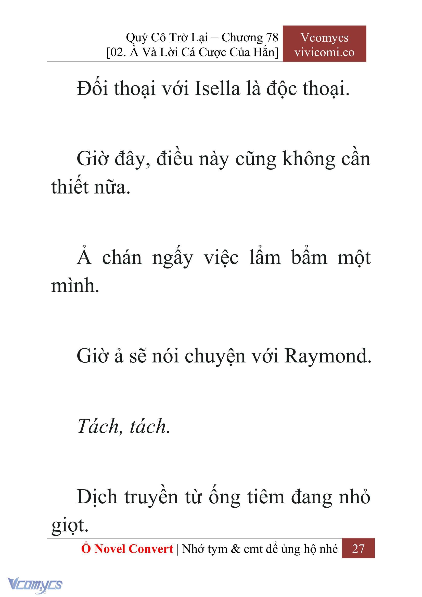 [Novel] Quý Cô Trở Lại Chap 78 - Trang 2
