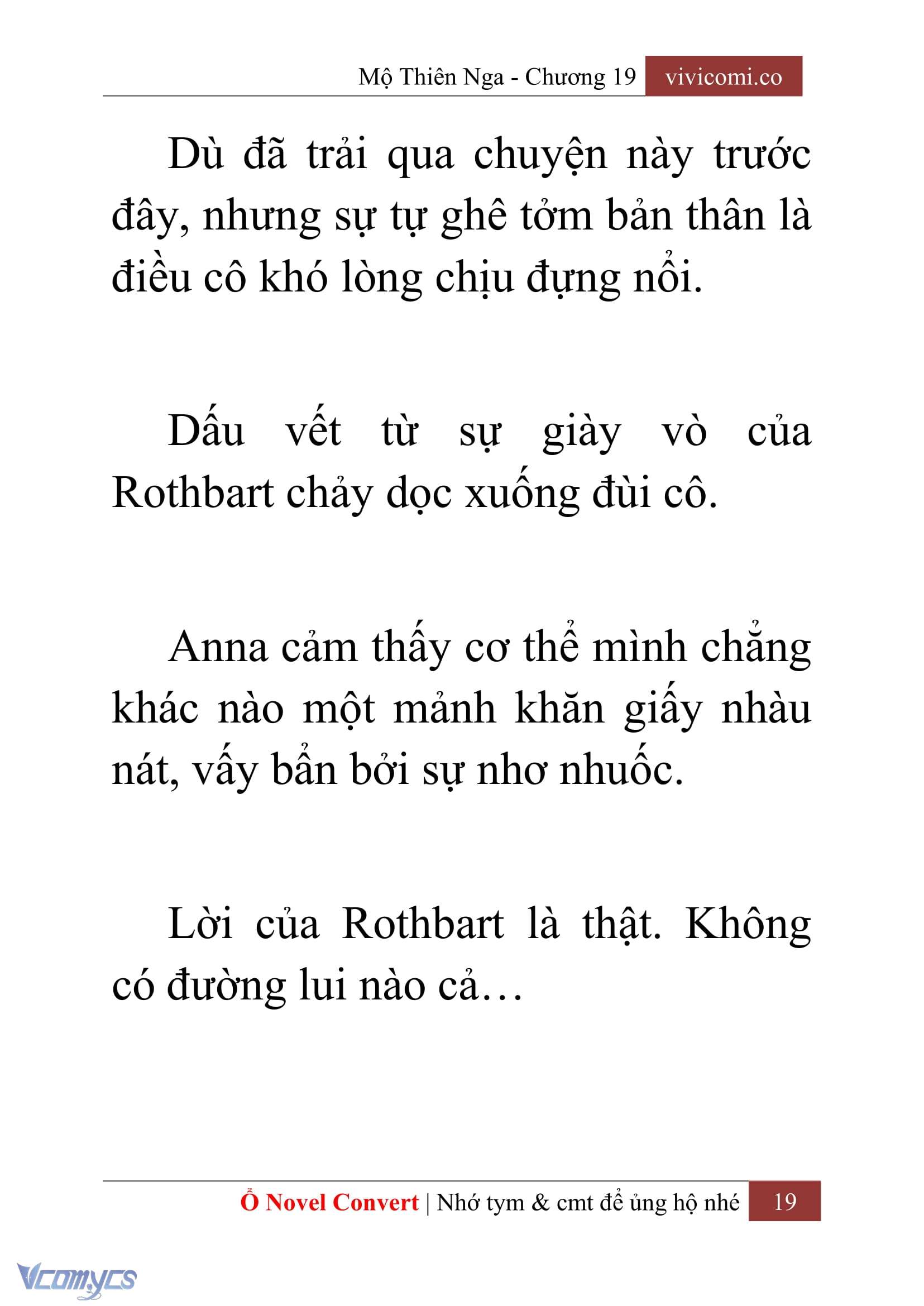 [Novel] Mộ Thiên Nga Chap 19 - Trang 2