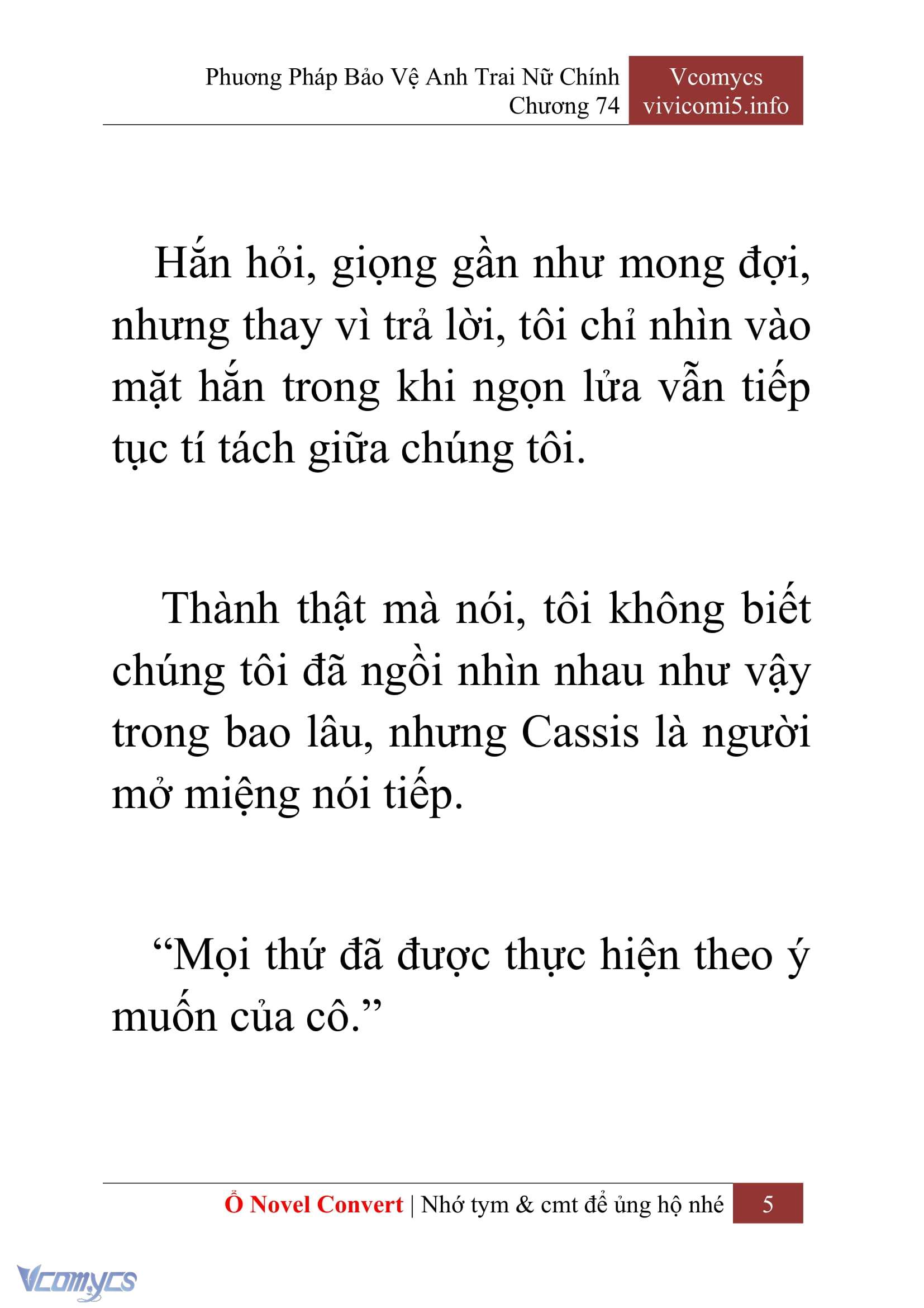 [Novel] Phương Pháp Bảo Vệ Anh Trai Nữ Chính Chap 74 - Trang 2