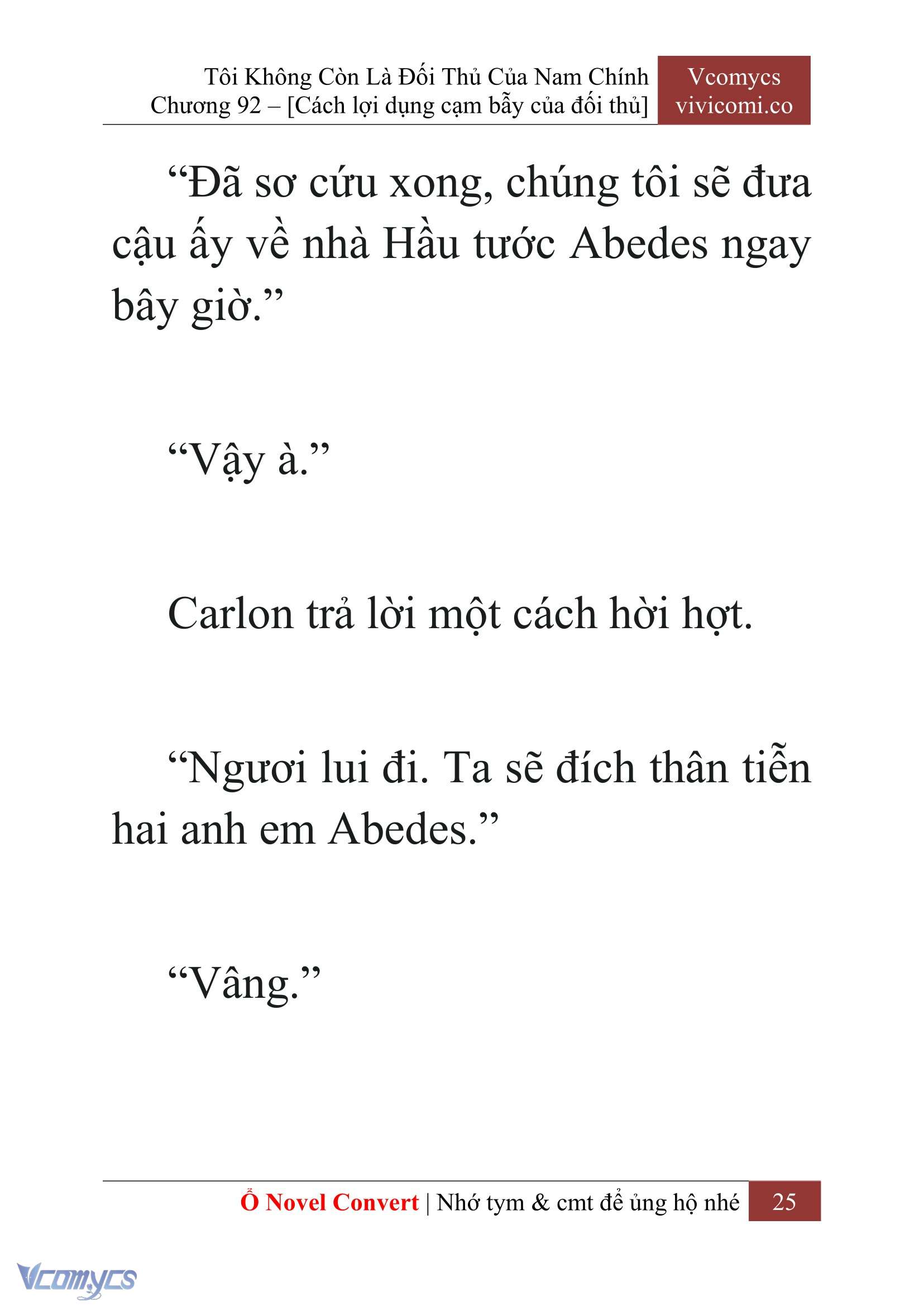 [Novel] Tôi Không Còn Là Đối Thủ Của Nam Chính Chap 92 - Trang 2