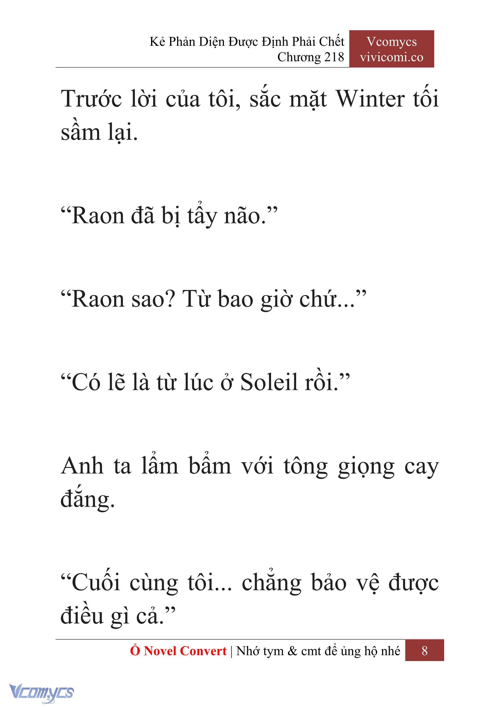 [Novel] Kẻ Phản Diện Được Định Phải Chết Chap 218 - Next Chap 219