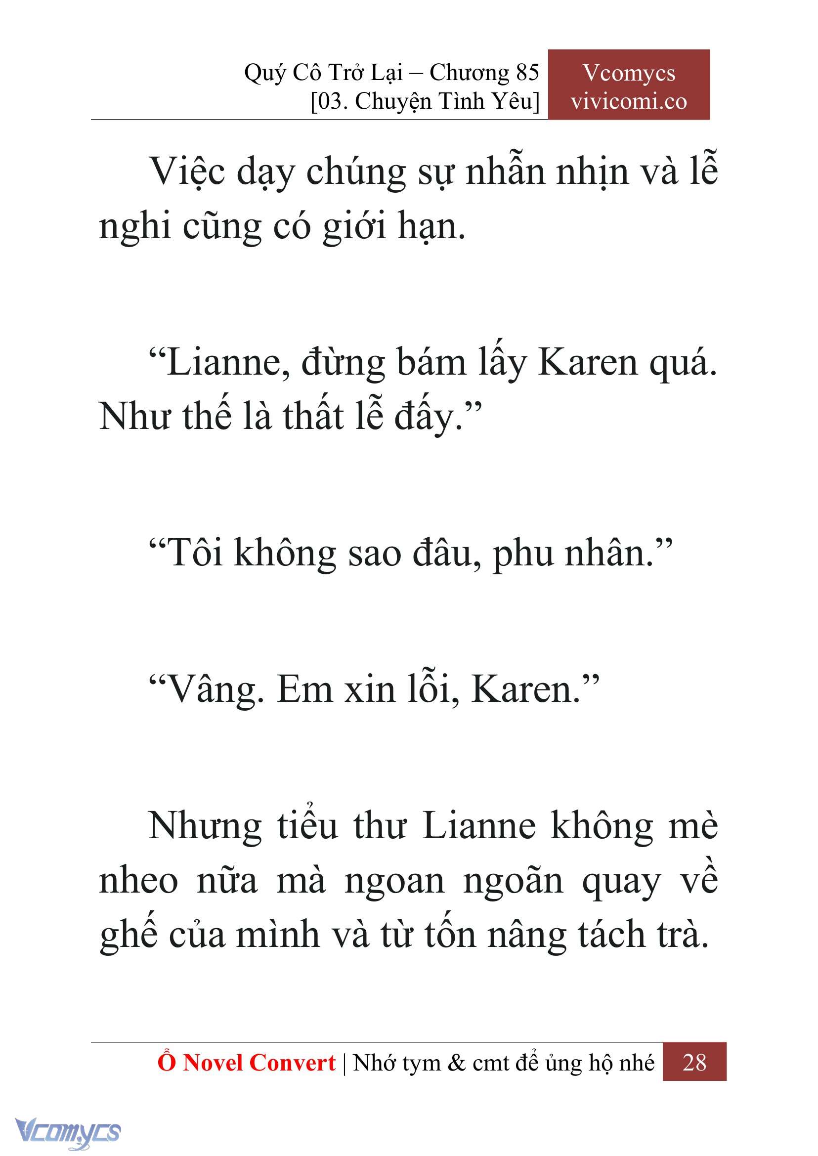 [Novel] Quý Cô Trở Lại Chap 85 - Trang 2