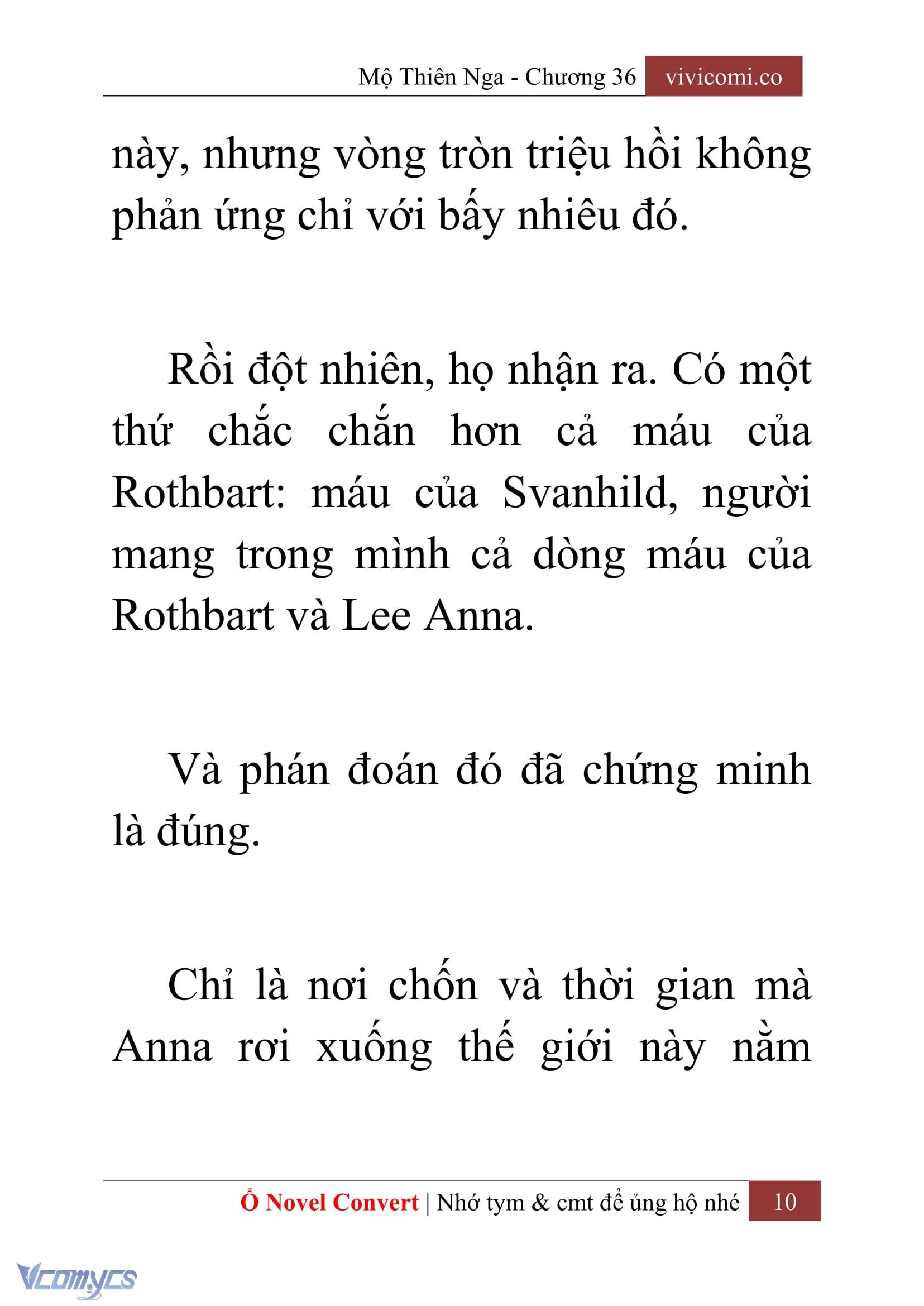 [Novel] Mộ Thiên Nga Chap 36 - Next Chap 37