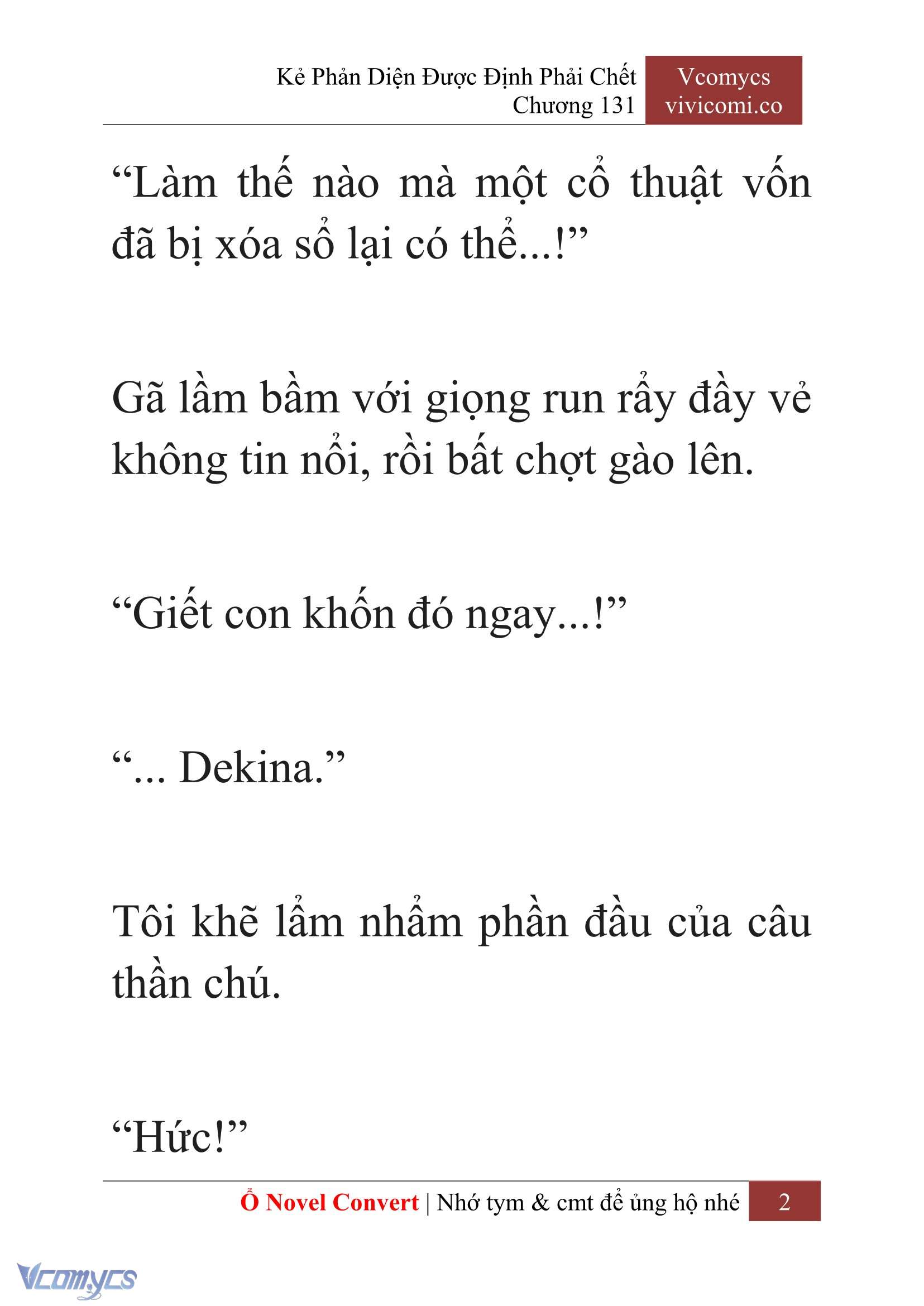 [Novel] Kẻ Phản Diện Được Định Phải Chết Chap 131 - Trang 2