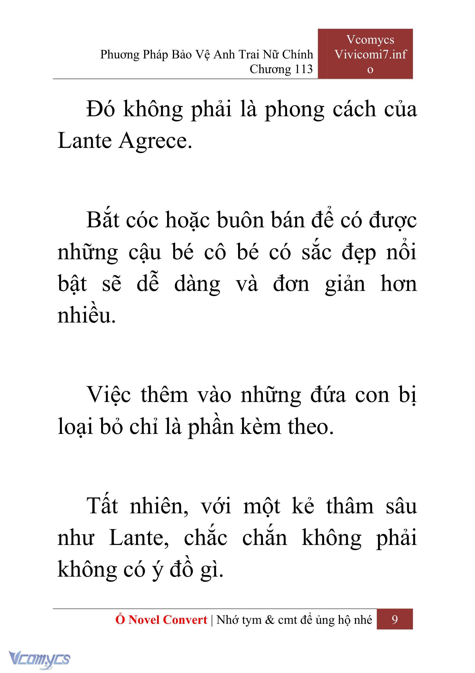 [Novel] Phương Pháp Bảo Vệ Anh Trai Nữ Chính Chap 113 - Next Chap 114