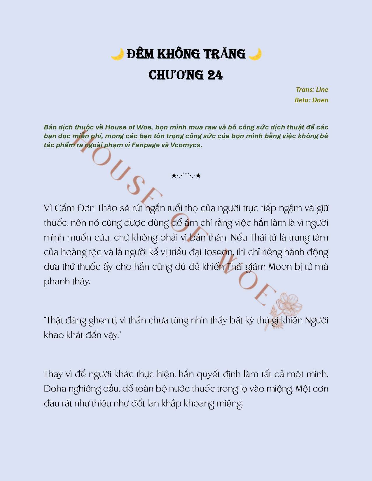 [NOVEL] ĐÊM KHÔNG TRĂNG Chap 24 - Trang 2