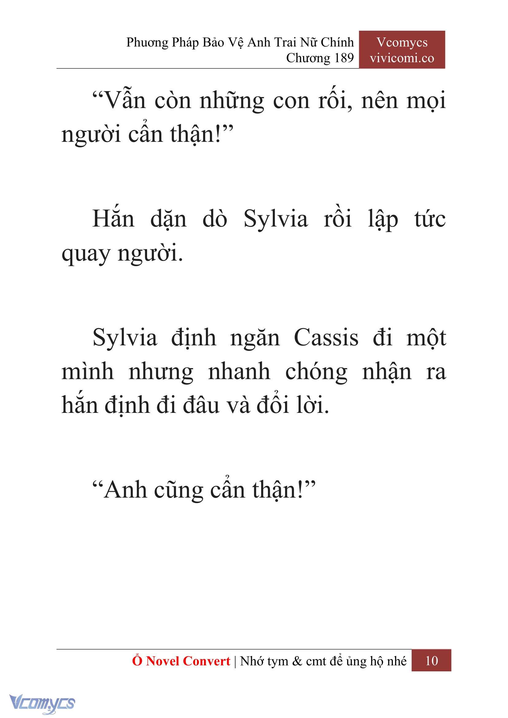 [Novel] Phương Pháp Bảo Vệ Anh Trai Nữ Chính Chap 189 - Trang 2