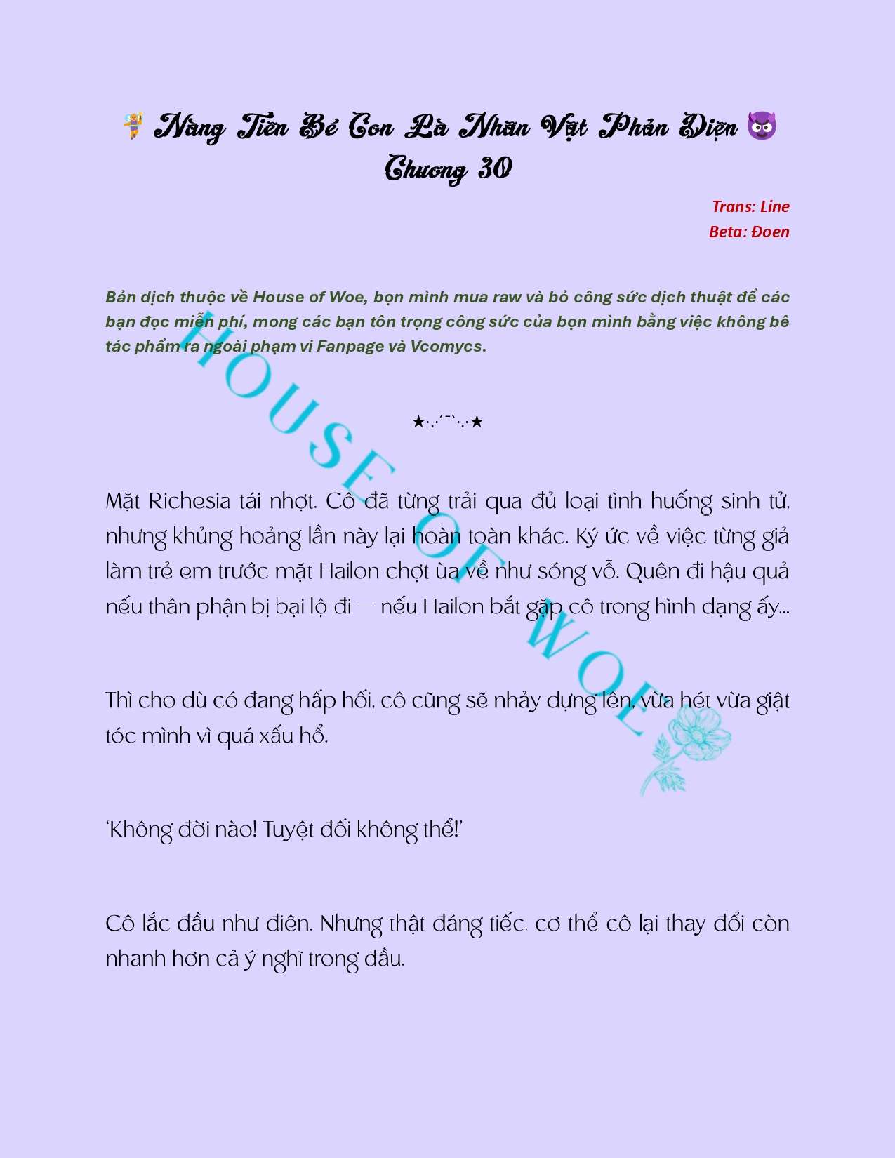 [NOVEL] NÀNG TIÊN BÉ CON LÀ NHÂN VẬT PHẢN DIỆN Chap 30 - Trang 2