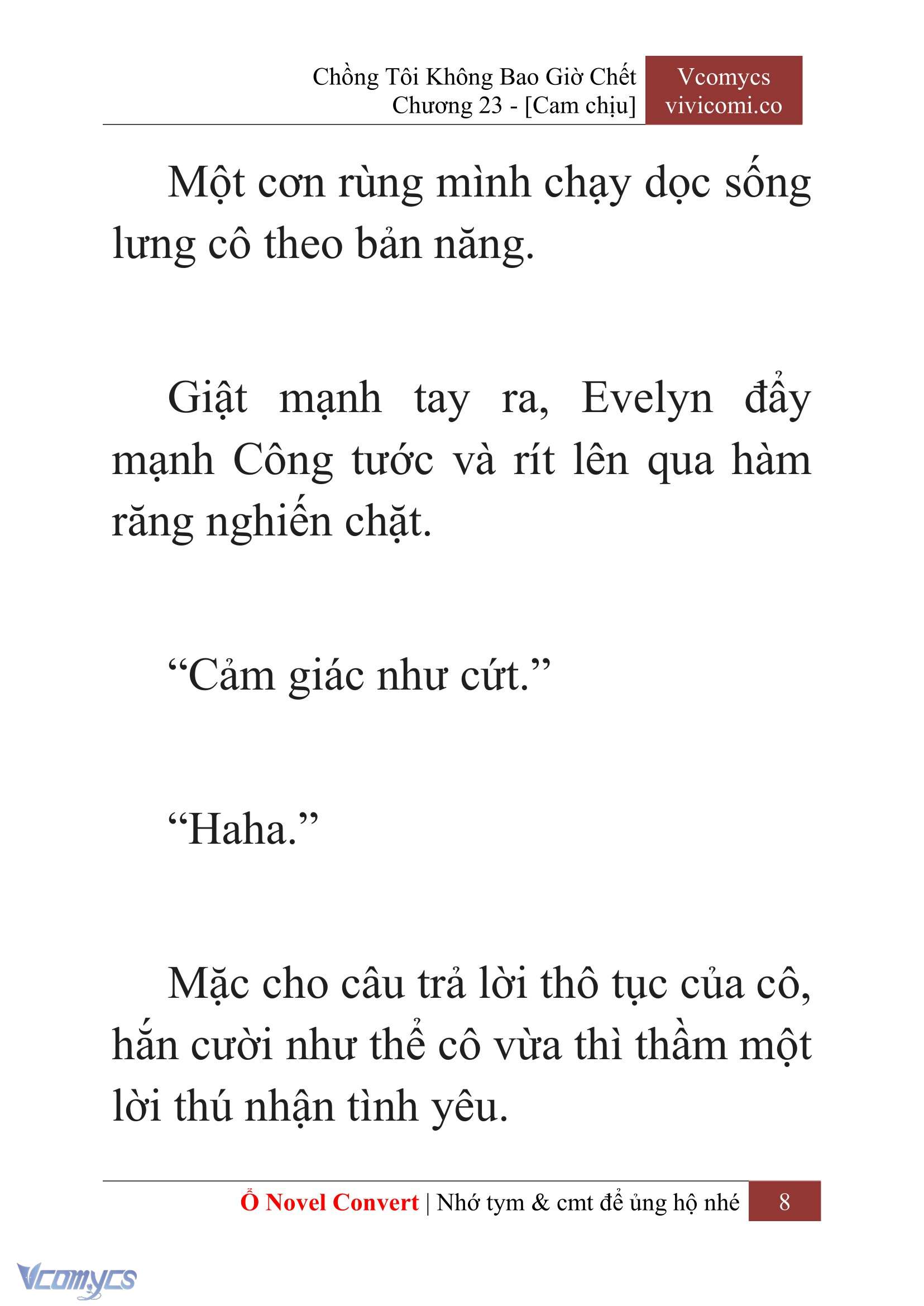 [Novel] Chồng Tôi Không Bao Giờ Chết Chap 23 - Trang 2