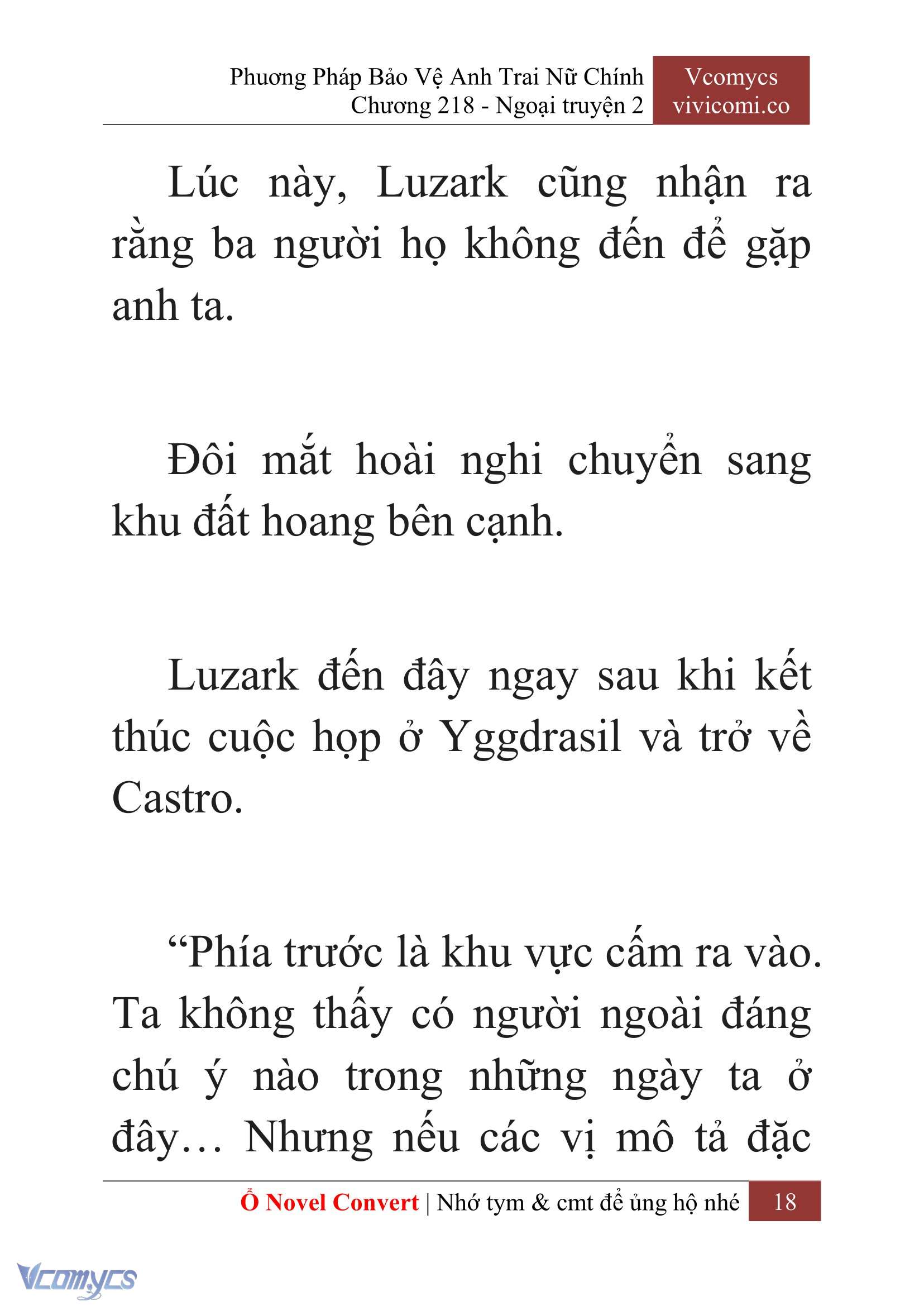 [Novel] Phương Pháp Bảo Vệ Anh Trai Nữ Chính Chap 218 - Trang 2