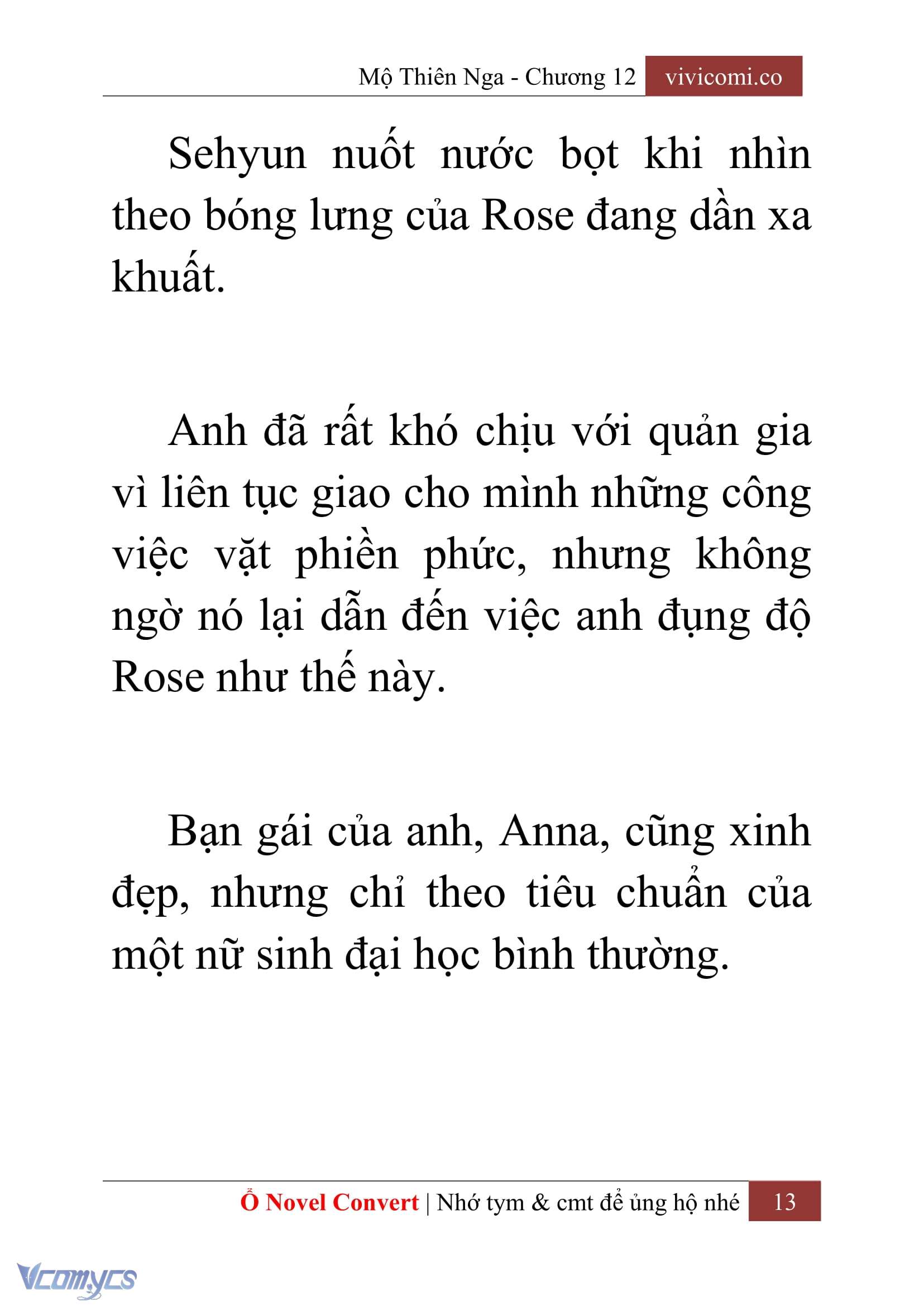 [Novel] Mộ Thiên Nga Chap 12 - Trang 2
