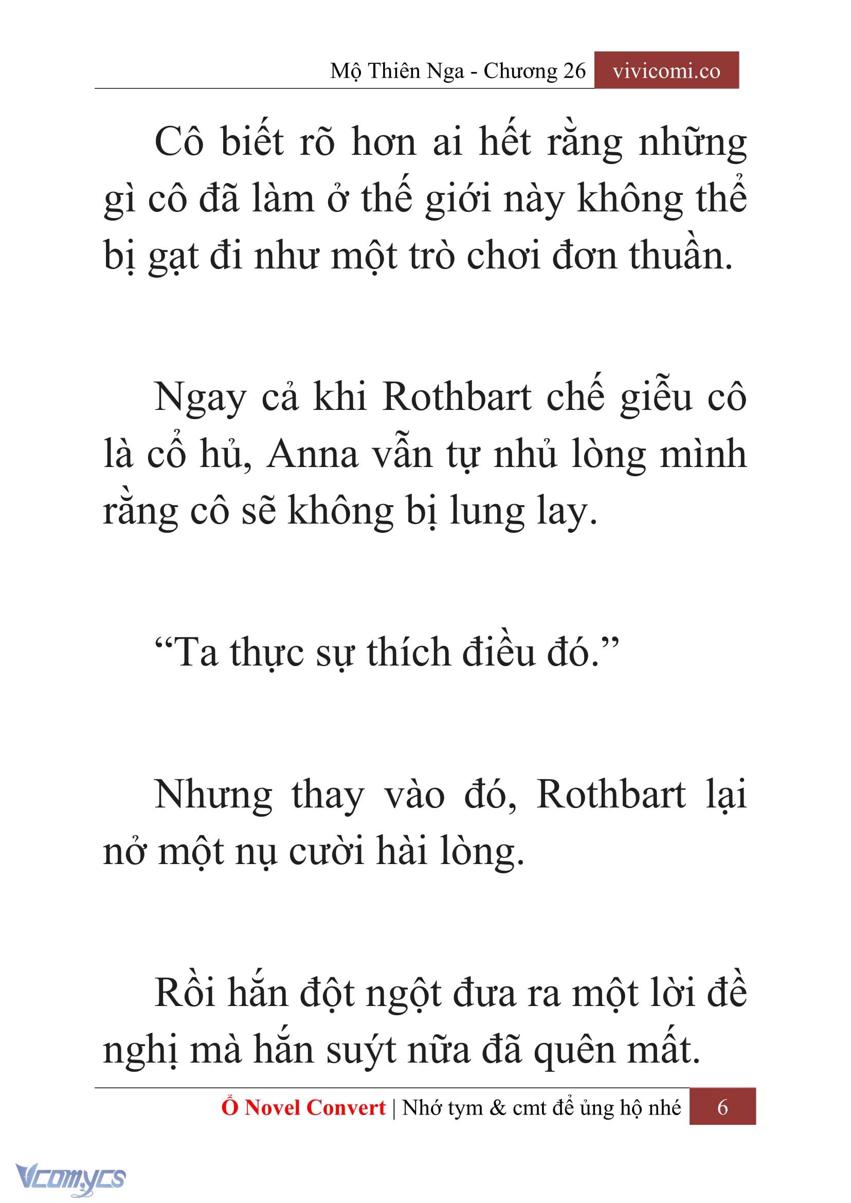 [Novel] Mộ Thiên Nga Chap 26 - Next Chap 27