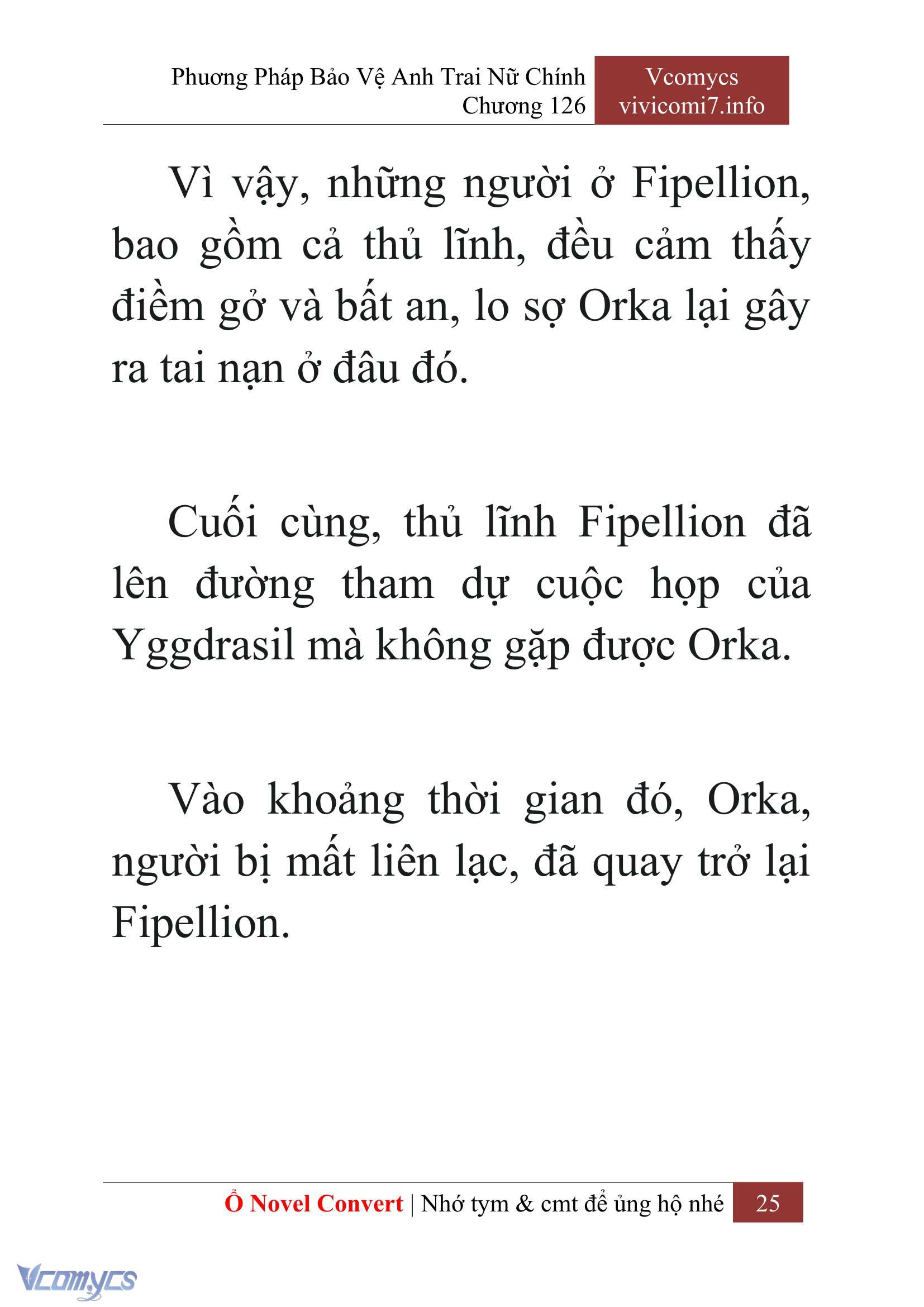 [Novel] Phương Pháp Bảo Vệ Anh Trai Nữ Chính Chap 126 - Trang 2