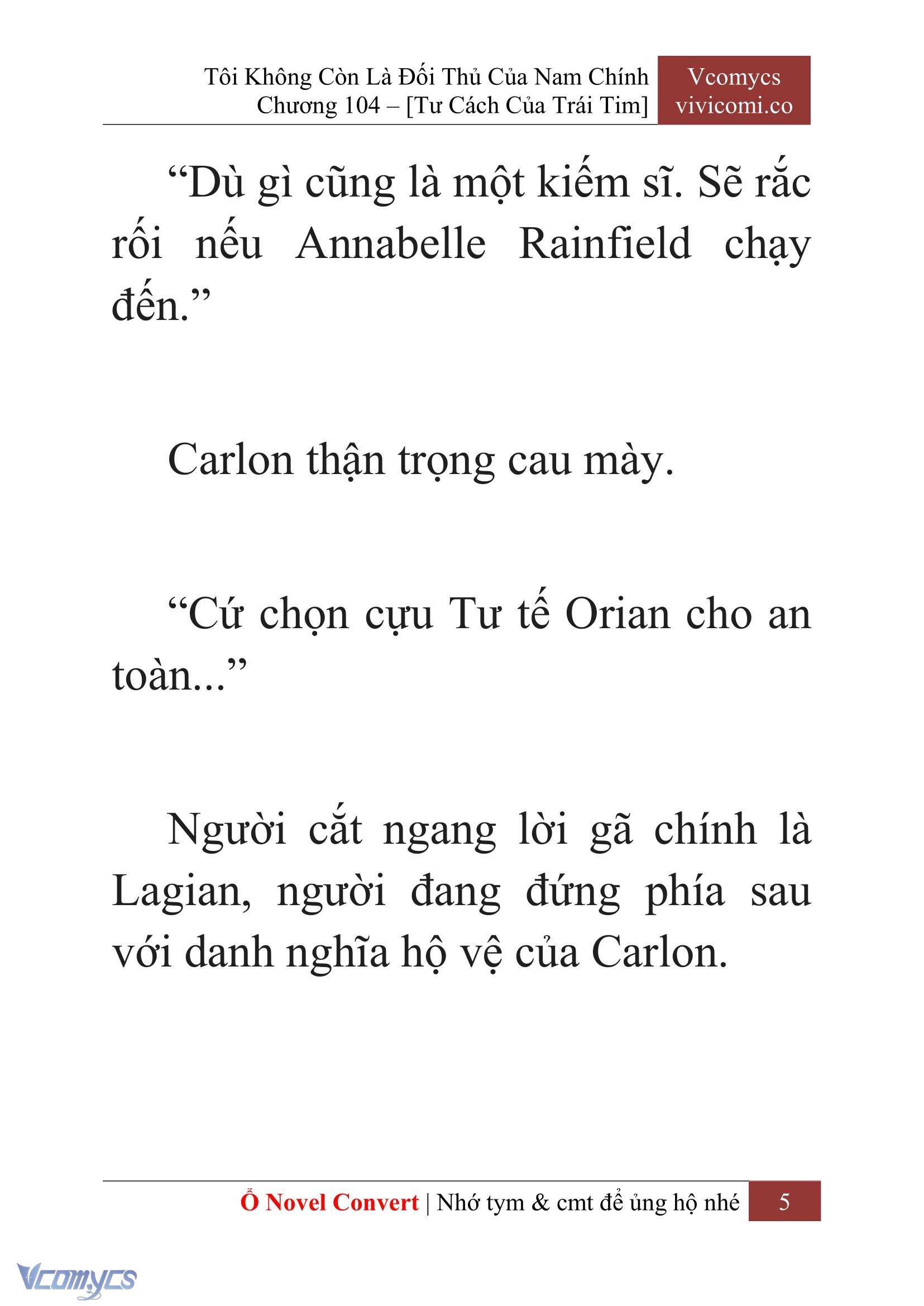 [Novel] Tôi Không Còn Là Đối Thủ Của Nam Chính Chap 104 - Trang 2