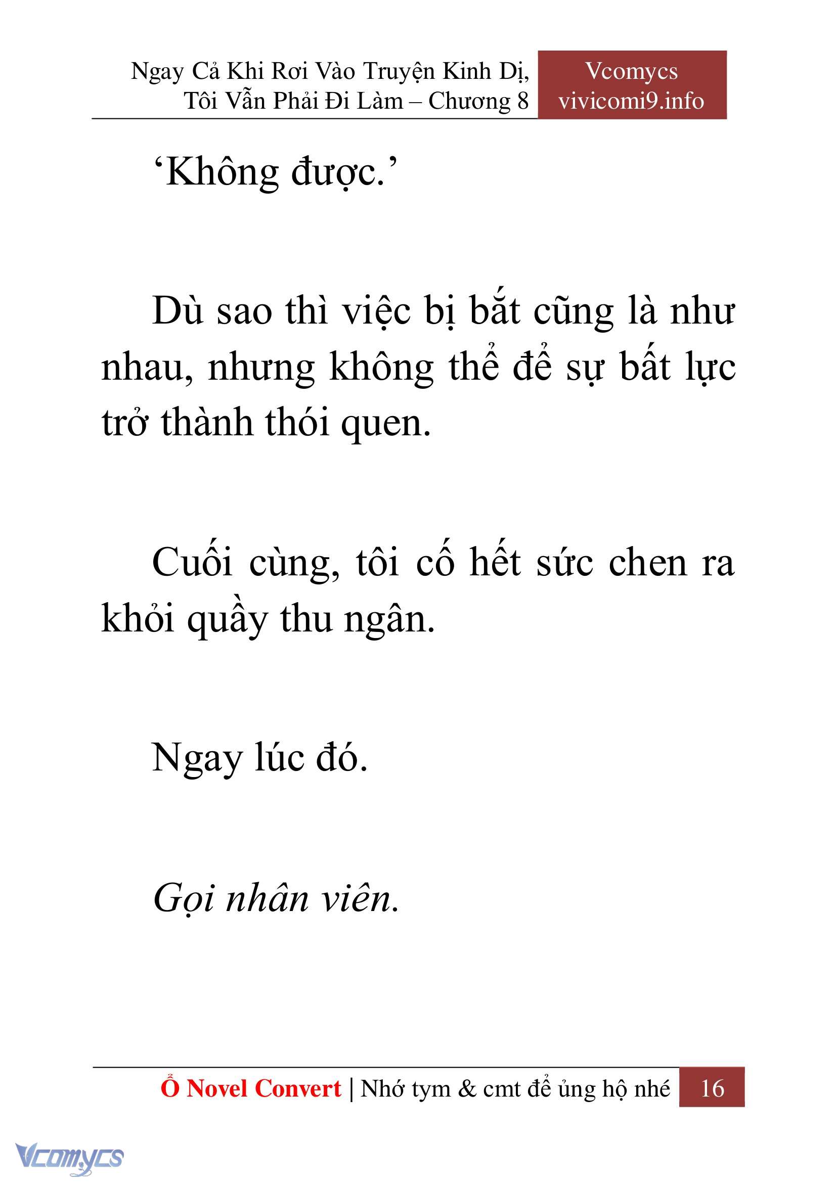 [Novel] Ngay Cả Khi Rơi Vào Truyện Kinh Dị, Tôi Vẫn Phải Đi Làm Chap 8 - Trang 2