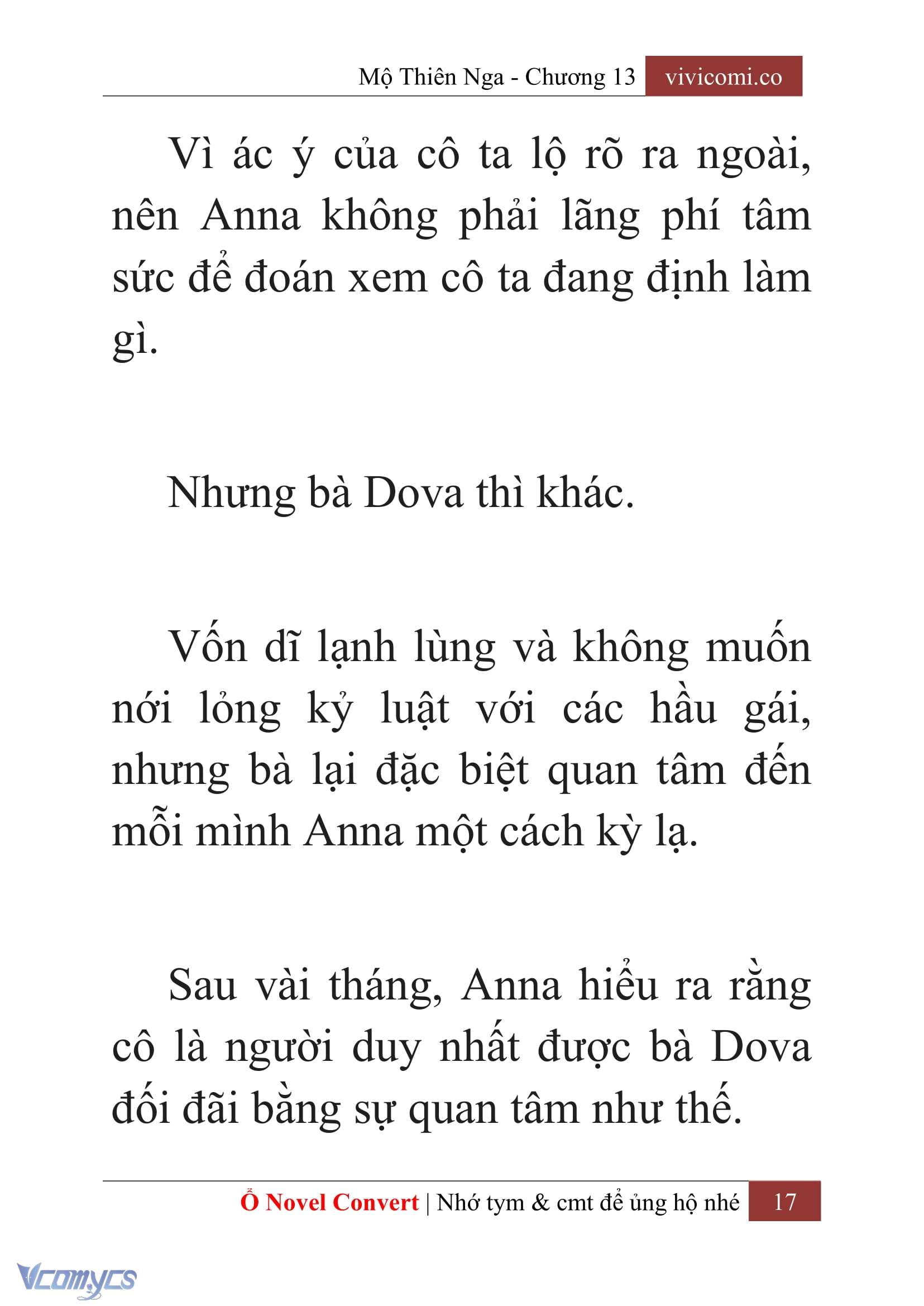 [Novel] Mộ Thiên Nga Chap 13 - Trang 2