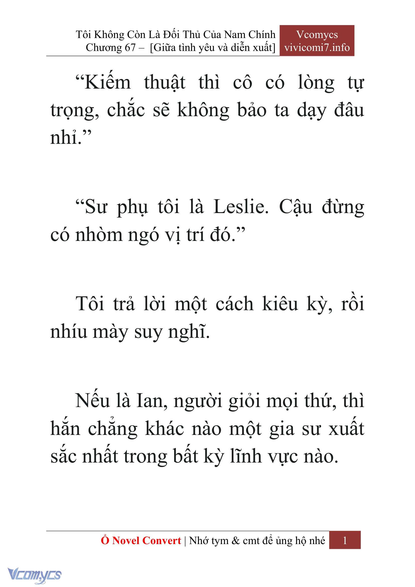 [Novel] Tôi Không Còn Là Đối Thủ Của Nam Chính Chap 67 - Trang 2
