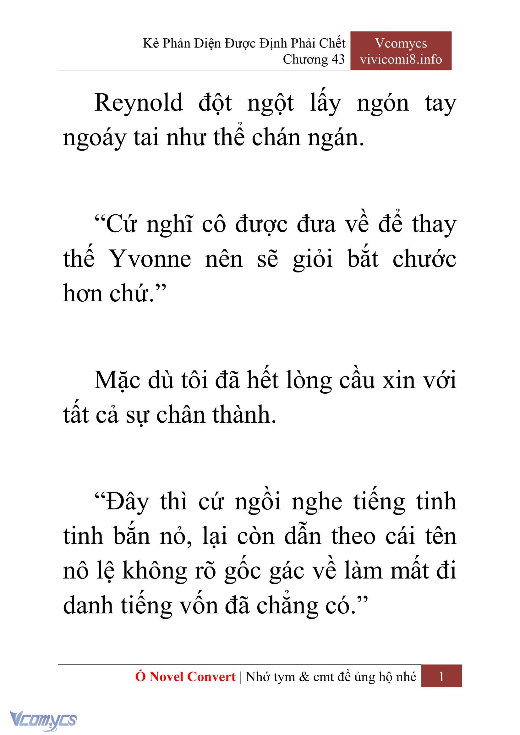 [Novel] Kẻ Phản Diện Được Định Phải Chết Chap 43 - Next Chap 44